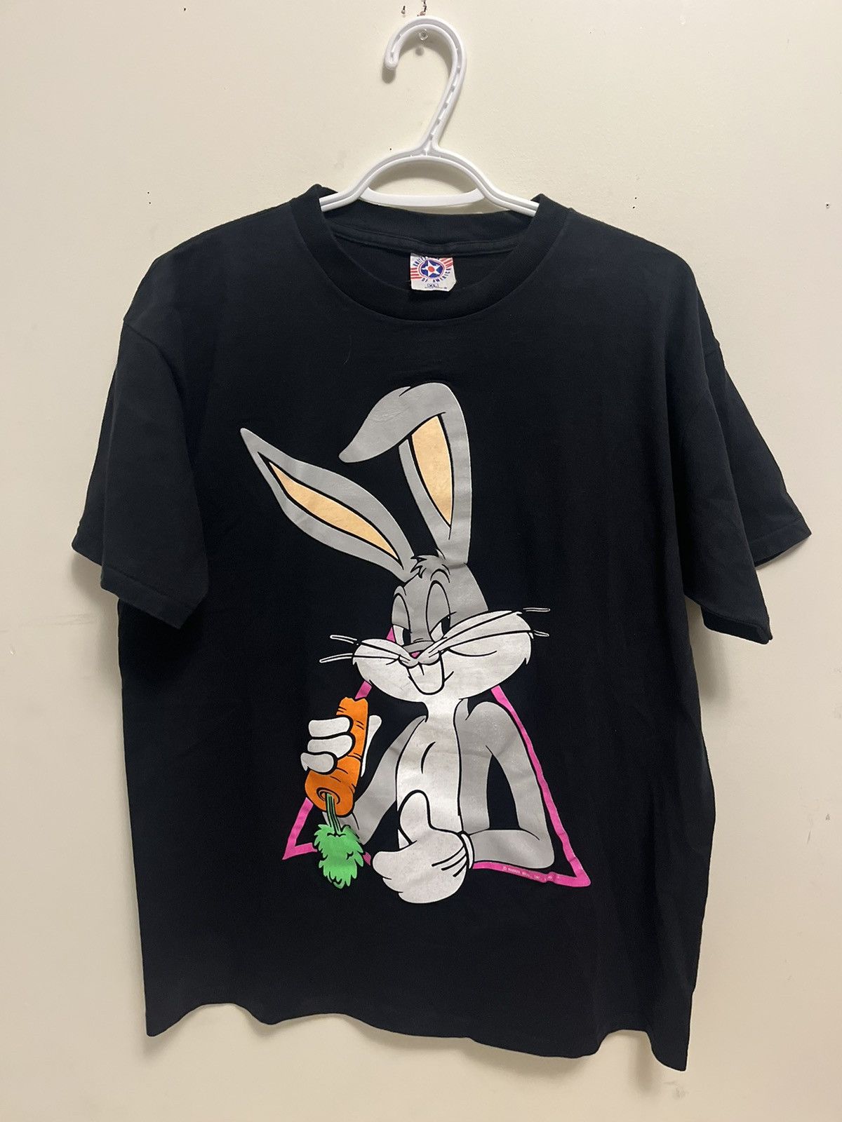 Vintage 1990 Bugs Bunny Looney Tunes Warner Bros T-shirt 90s Size US XL / EU 56 / 4 - 1 Thumbnail