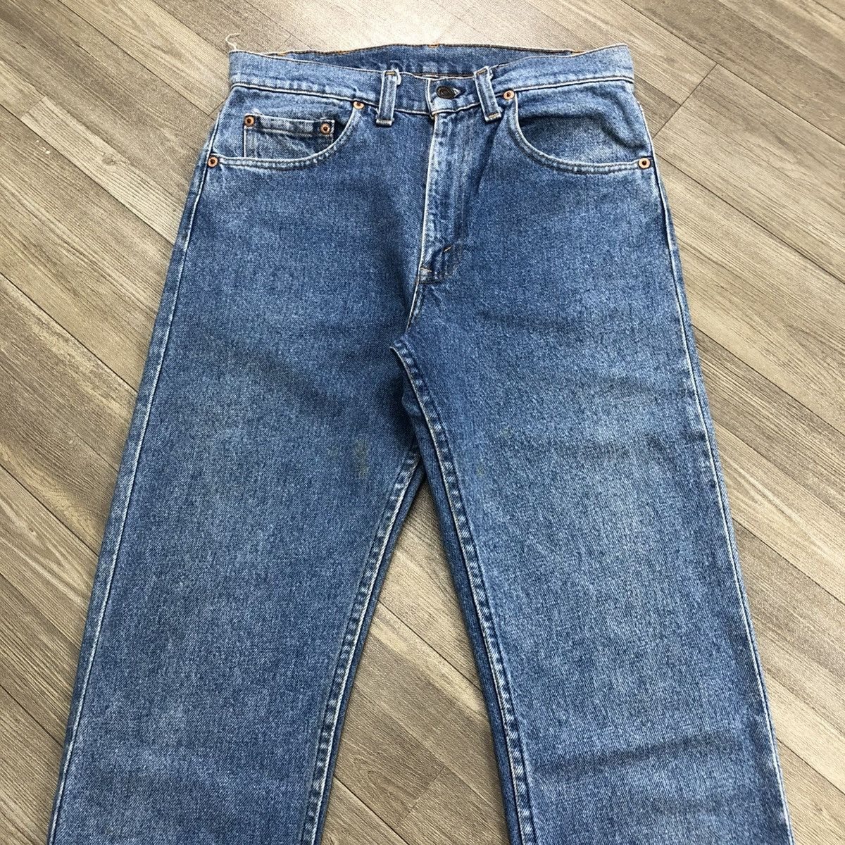 Levi's × Levi's Vintage Clothing 🇺🇸80’s Vintage Levis 501 #552 30x31 Straight Leg Blue Jeans Size US 29 - 2 Thumbnail