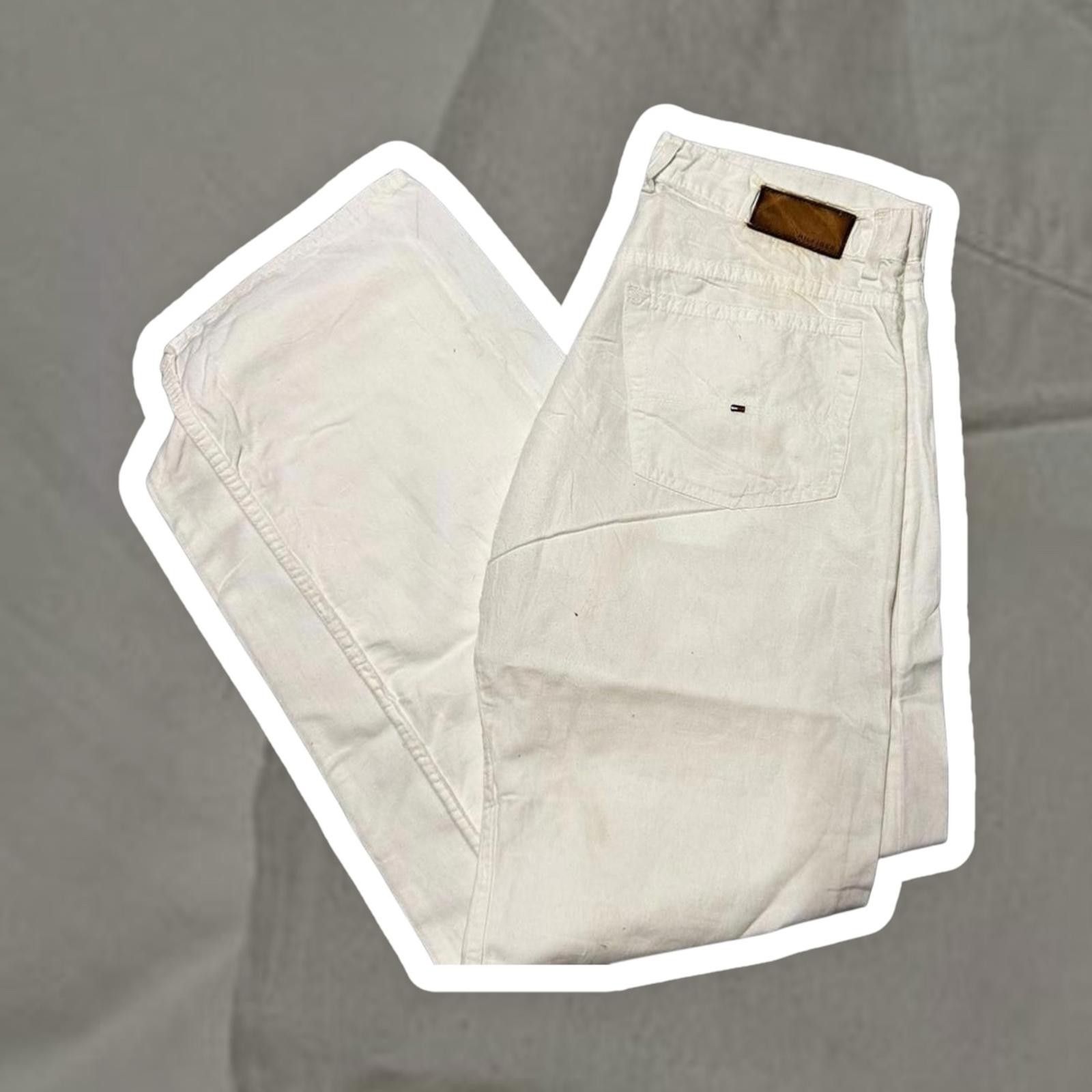 Tommy Hilfiger Tommy Hilfiger White Trousers Size US 33 - 1 Thumbnail