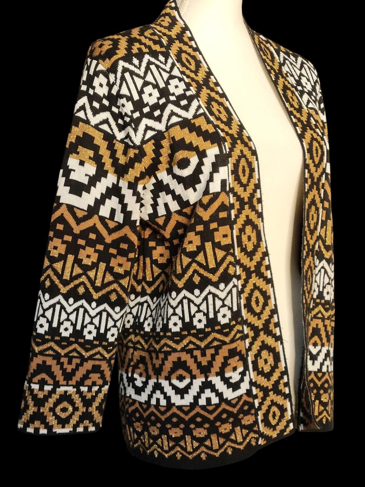 Other Ruby Rd. Petite Sweater Cardigan with Geometric Pattern Size S / US 4 / IT 40 - 3 Thumbnail