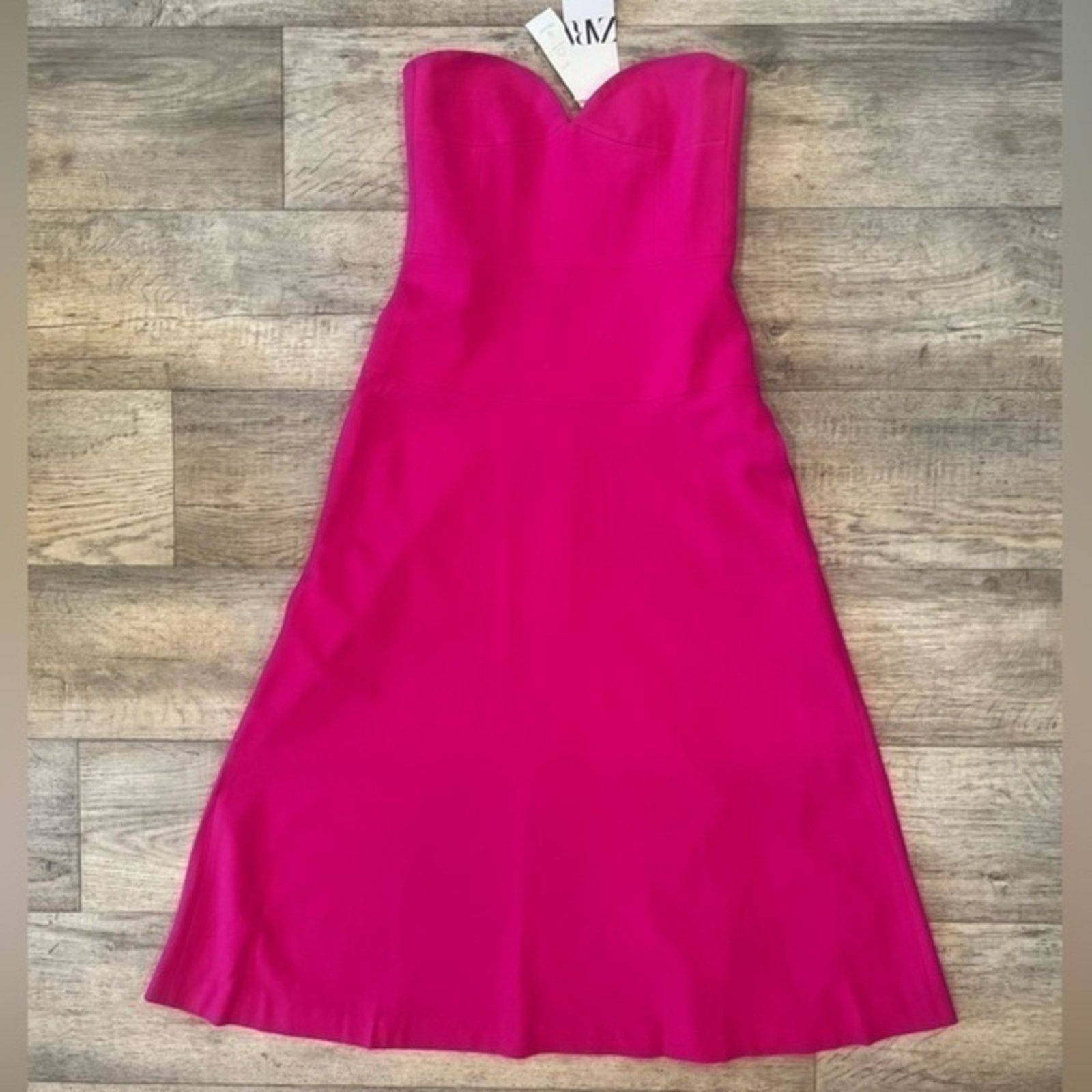 Zara ZARA Strapless Midi Dress NWT Size M / US 6-8 / IT 42-44 - 22 Thumbnail