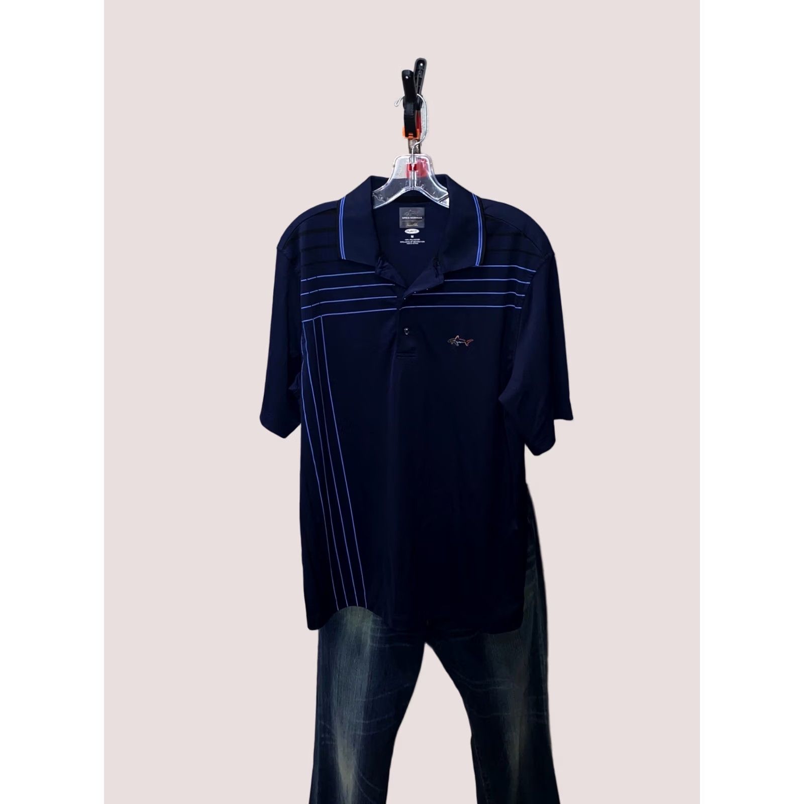 Vintage Greg Norman Blue Stripe Polo Shirt M Men Polo Shirt Medium M Sharp Men Polo Shirt Greg Norman Blue Stripe Poly Golf POLO SHIRT Medium M Size US M / EU 48-50 / 2 - 1 Thumbnail