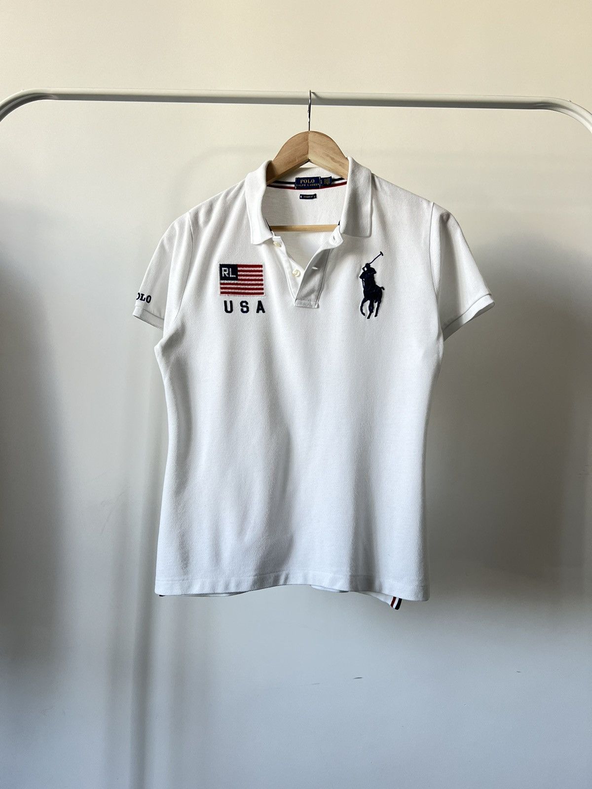Ralph Lauren 🇺🇸 USA 90S Vintage Polo Ralph Lauren Rugby T-Shirt L Women Size US S / EU 44-46 / 1 - 8 Thumbnail