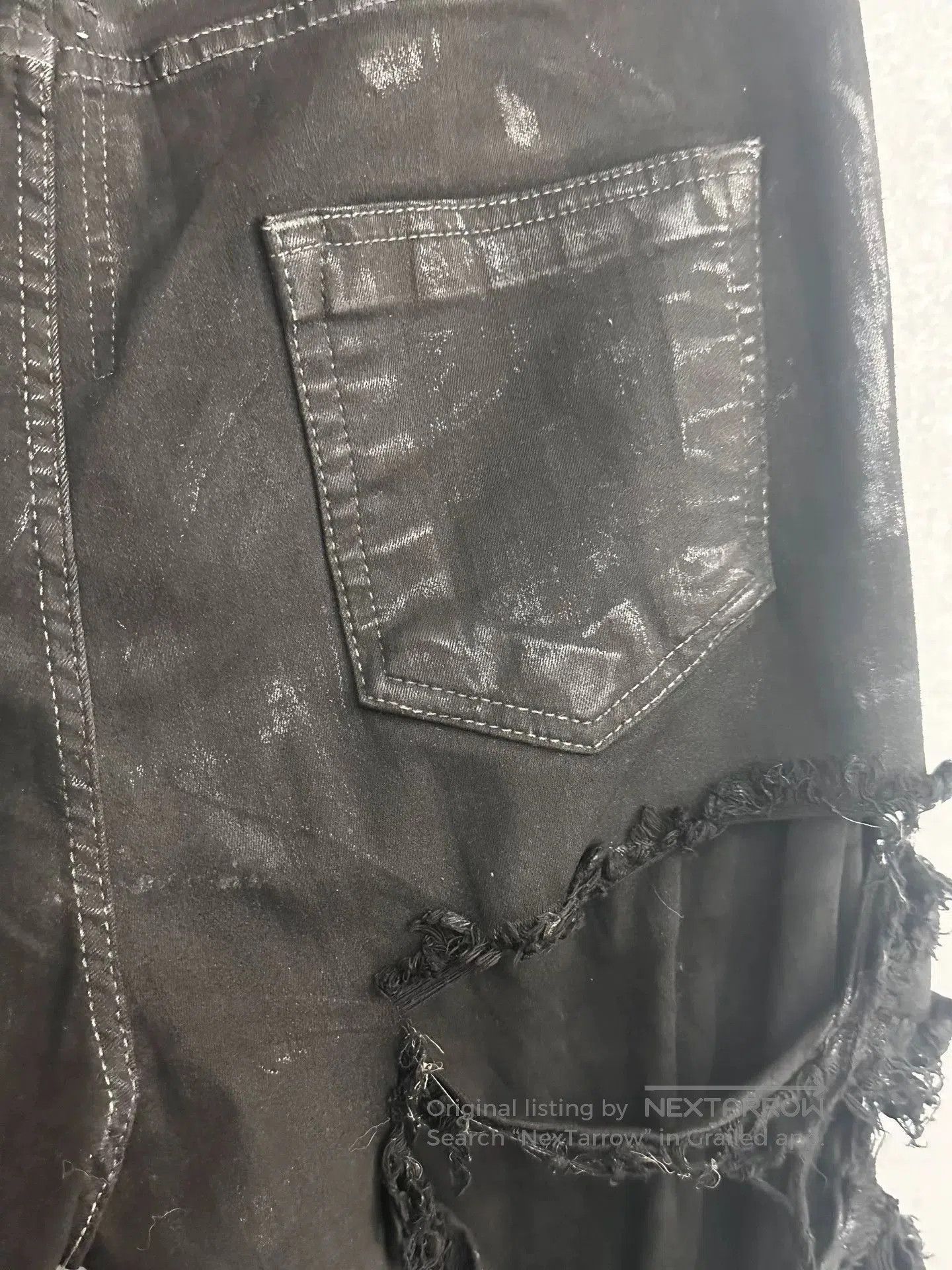 Rick Owens rick owens distressed black denim pants. Size US 33 - 5 Thumbnail
