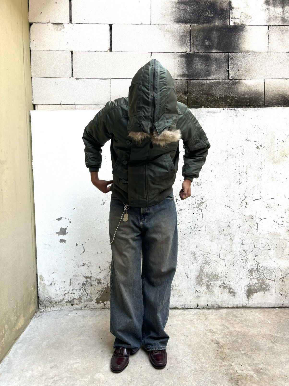 Alpha Industries Vintage Fur Bomber Jacket N-2B Green Size US M / EU 48-50 / 2 - 17 Thumbnail