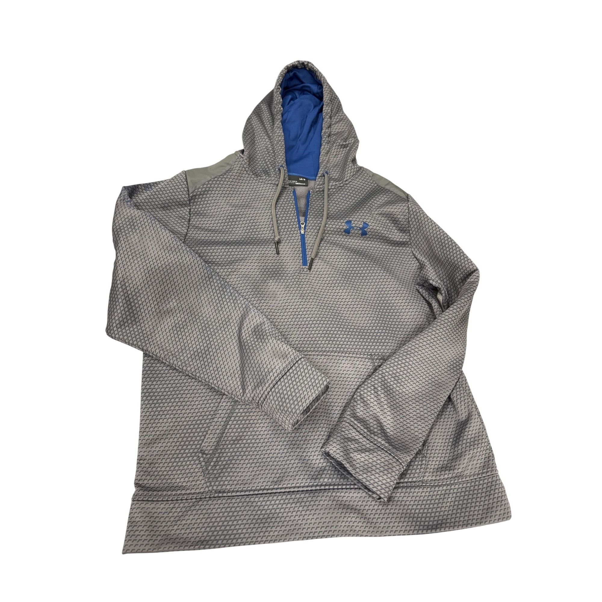 Under Armour Under Armour Mens Gray blue ColdGear Large Hoodie sweater si Size US L / EU 52-54 / 3 - 1 Thumbnail