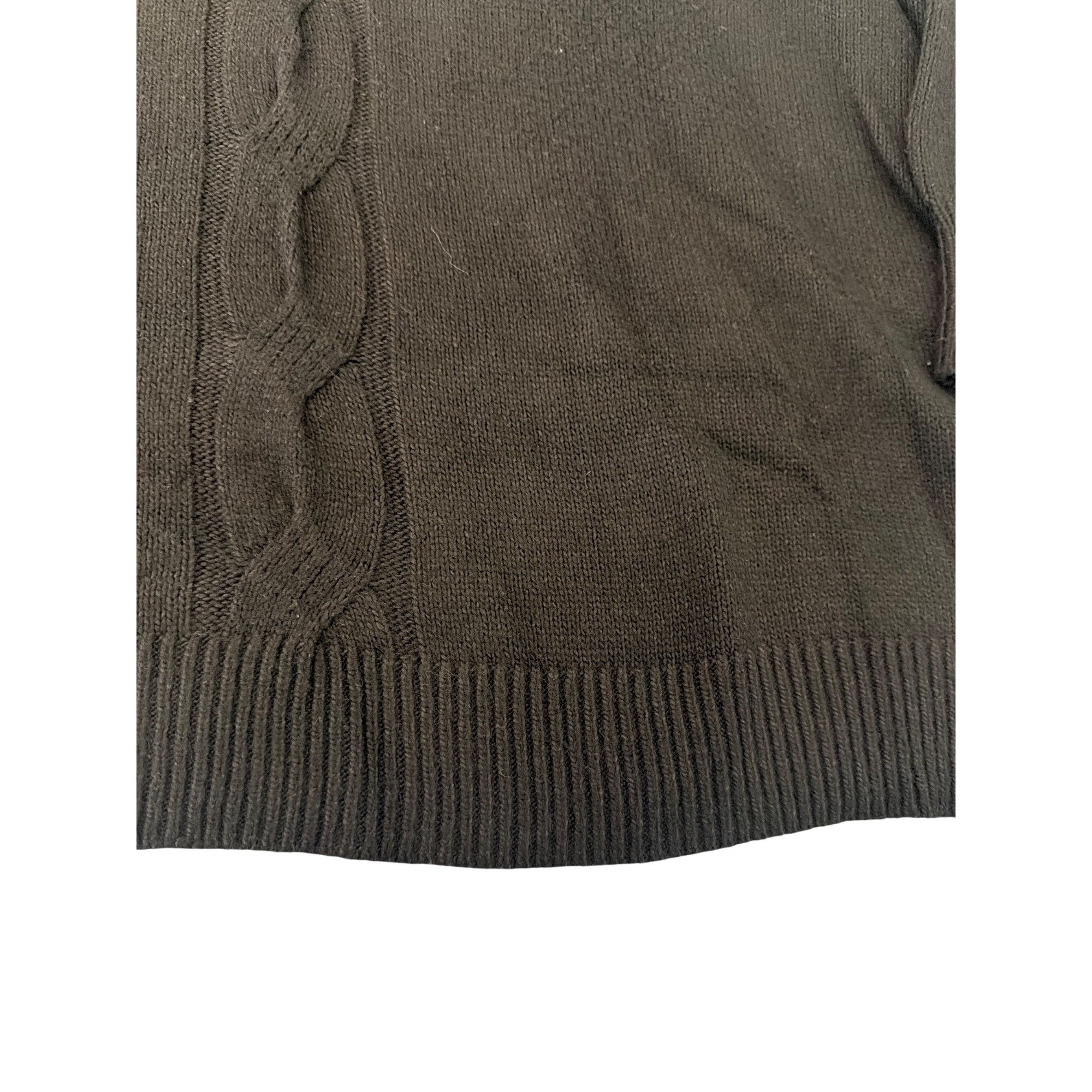 Other Lane Bryant Black Pullover Tunic Sweater V Neck Cable Link S Size XXL / US 16-18 / IT 52-54 - 2 Thumbnail