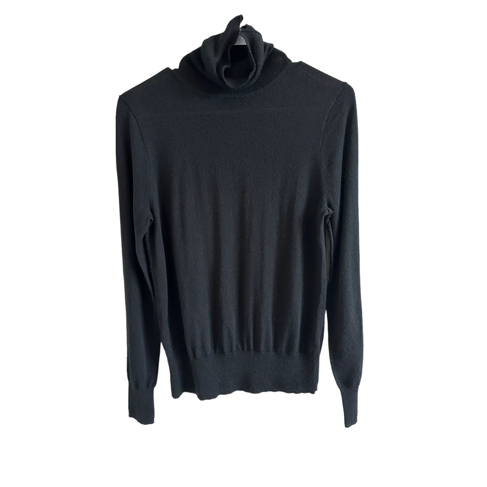 J.Crew J.Crew Medium Black Long Sleeve Mock Neck Pullover Sweater Size M / US 6-8 / IT 42-44 - 2 Thumbnail