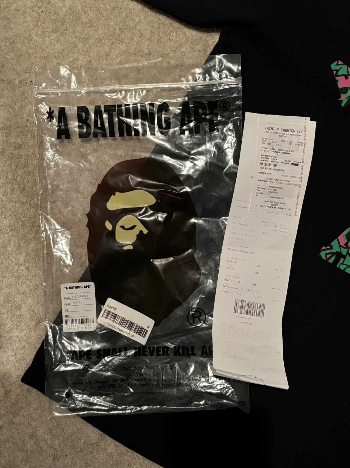 Bape Graffiti College Tee Size US L / EU 52-54 / 3 - 2 Thumbnail