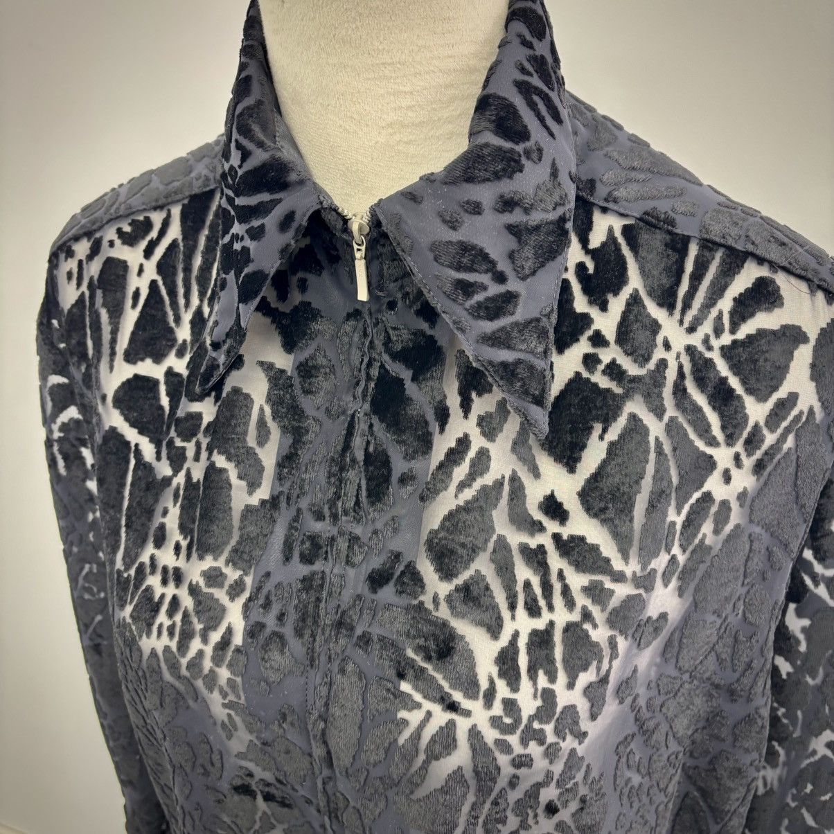 Jean Paul Gaultier Fractured Zip-Up Shirt Size US M / EU 48-50 / 2 - 2 Thumbnail