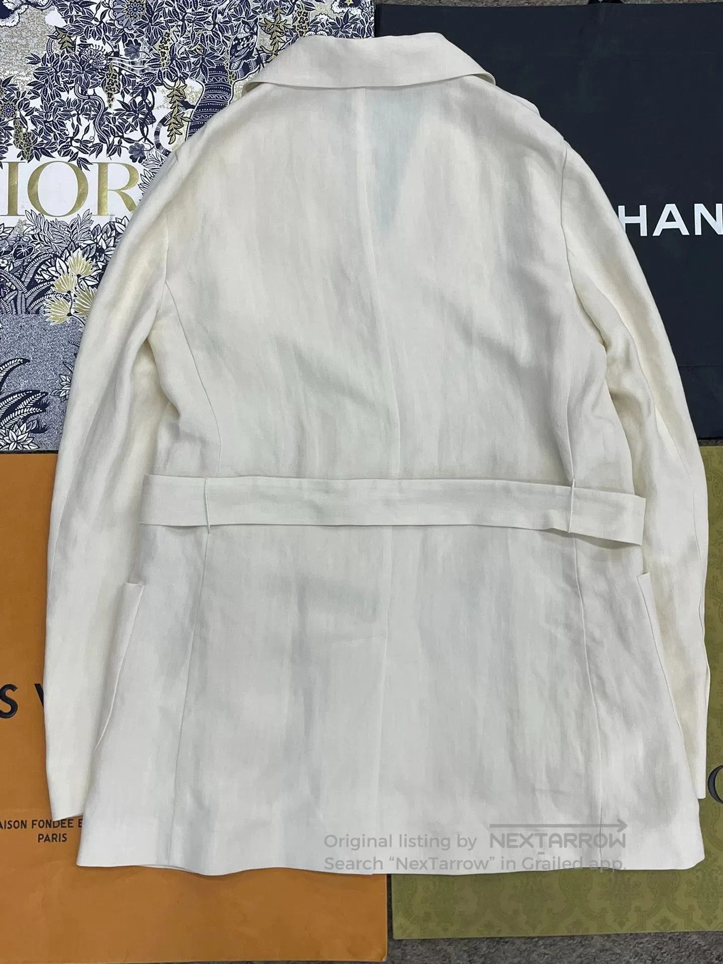 Brunello Cucinelli Brunello Cucinelli Beige Belted Blazer. Size US S / EU 44-46 / 1 - 3 Thumbnail