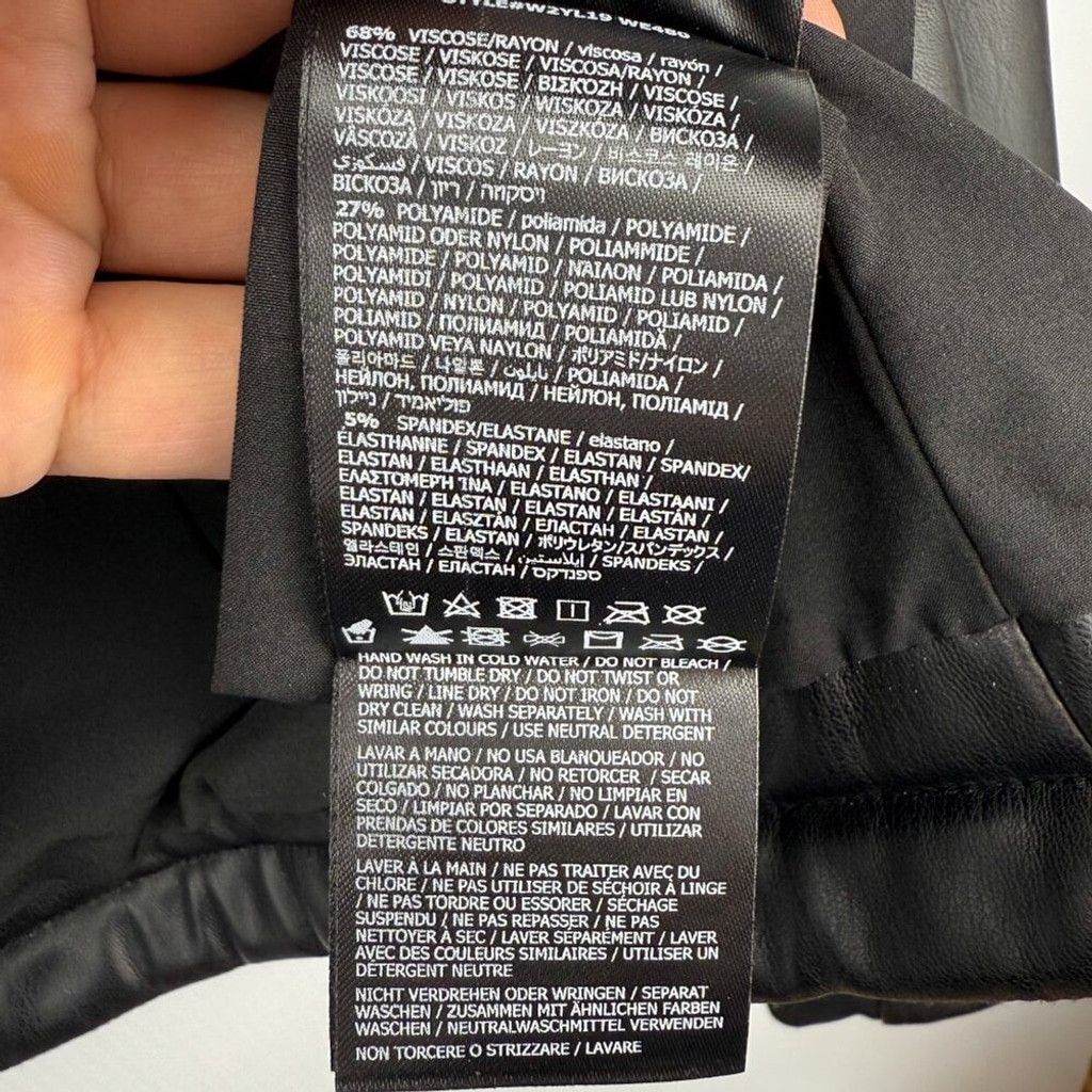 Guess GUESS NWOT Fiammetta Faux Leather Jet Black Jacket Size XL Size XL / US 12-14 / IT 48-50 - 9 Thumbnail