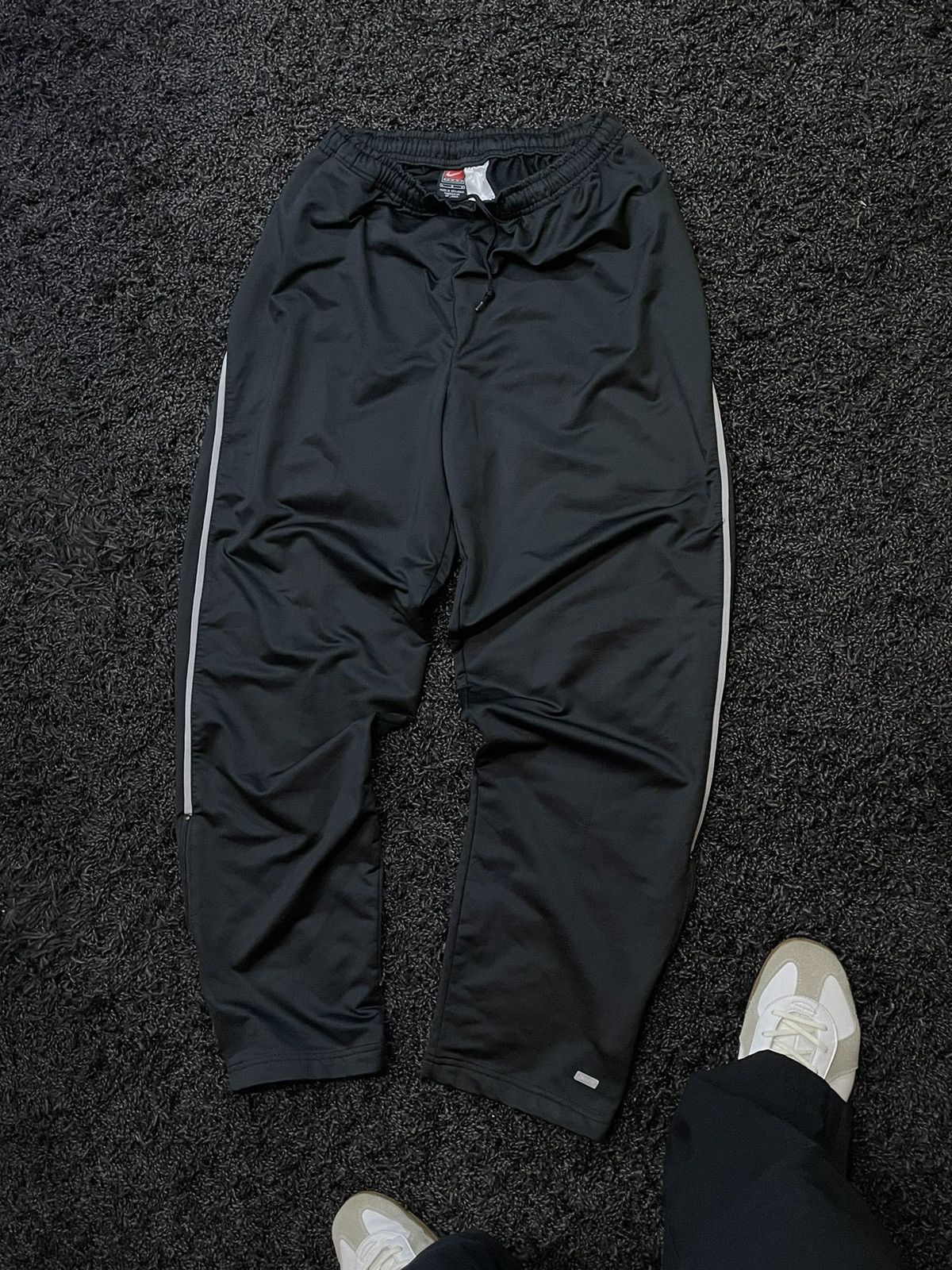 Nike × Vintage 00s Nike Team Vintage Swoosh Joggers Pants Drill Y2K Size US 33 - 5 Thumbnail
