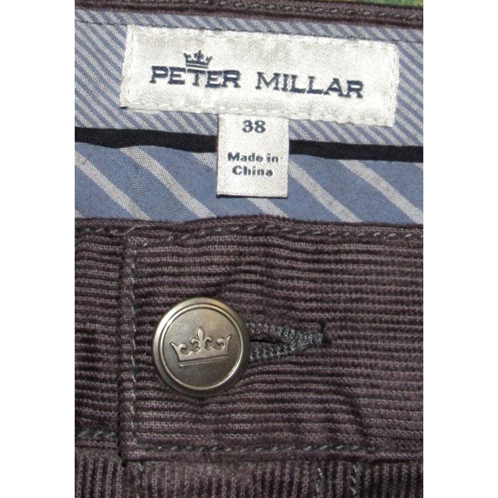 Peter Millar PETER MILLAR Grey Crown Superior Soft Corduroy Five Pocket Pants 38 x 31 Size US 38 / EU 54 - 5 Thumbnail