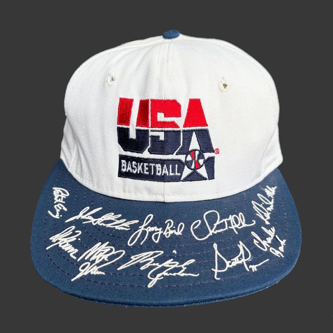 Vintage USA Basketball Dream Team 1992 90s Vintage Signature Cap Hat Size ONE SIZE - 2 Thumbnail