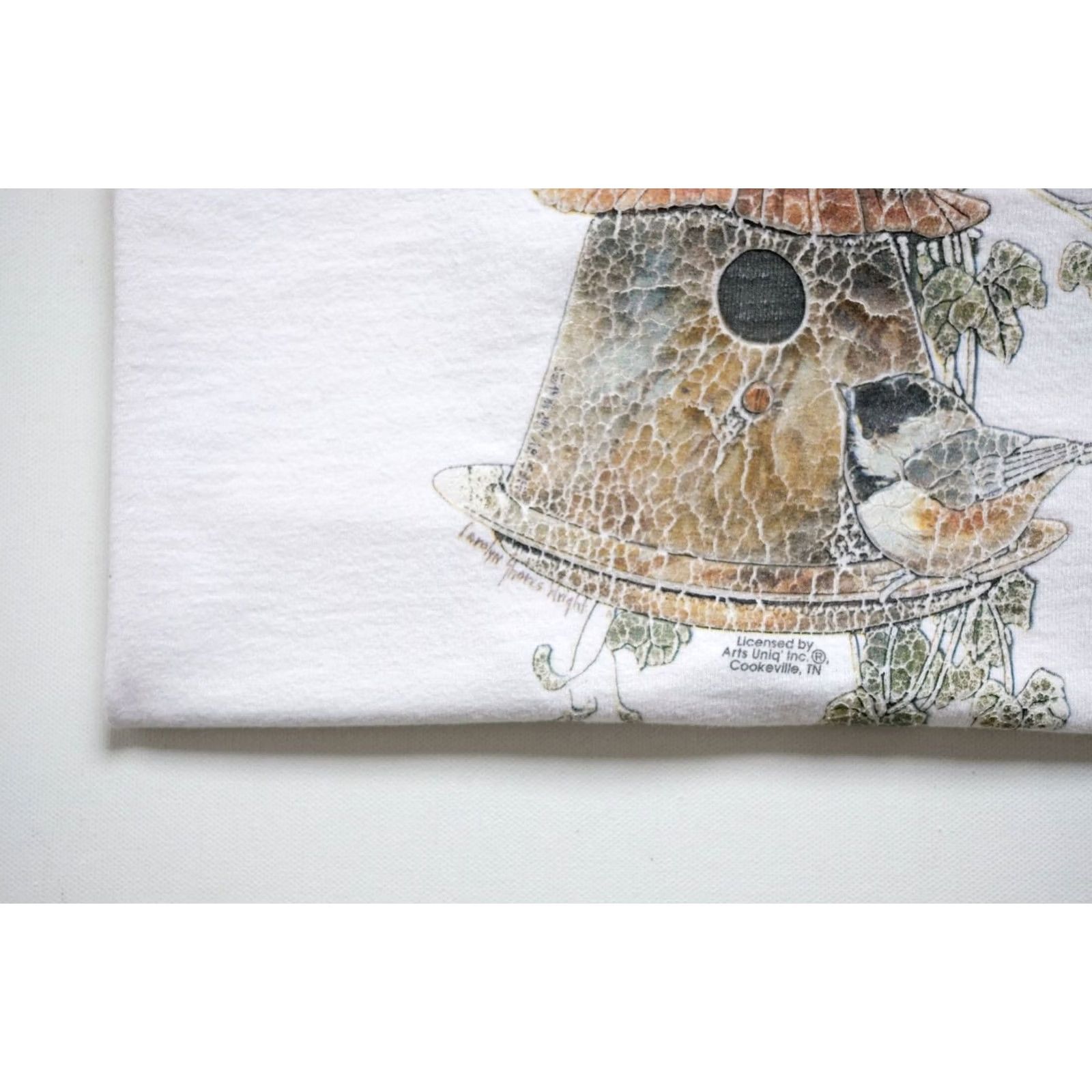 Fruit Of The Loom VINTAGE Fruit of the Loom GOD ANIMAL BIRD HOUSE LORD PROVIDES GRAPHIC COTTON T SHIRT L Men Short Sleeve Crew Neck White 28" Length Regular Size L Size US L / EU 52-54 / 3 - 4 Thumbnail
