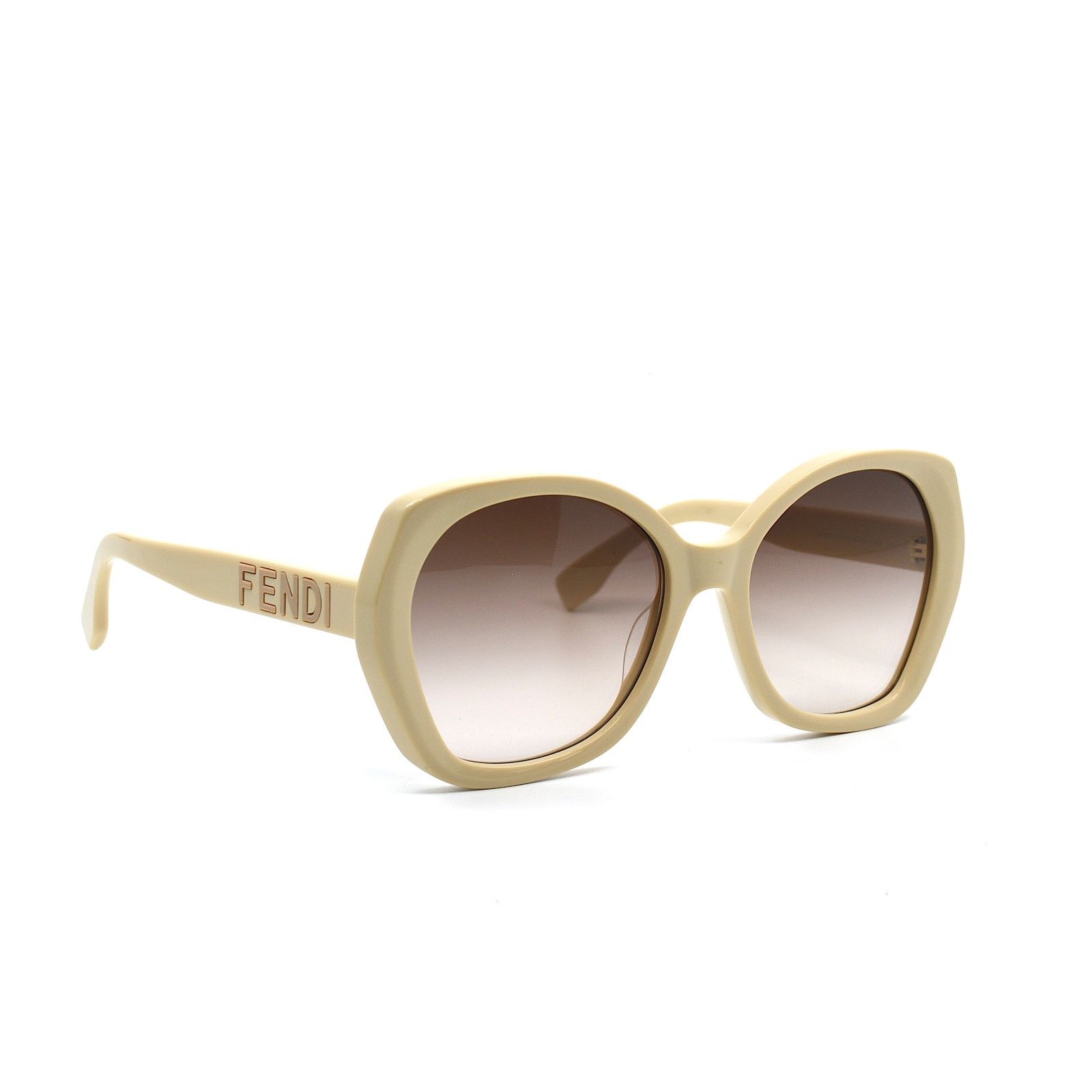 Fendi NEW FENDI FE40112I 57F SHINY BEIGE BROWN GRADIENT SUNGLASSES Size ONE SIZE - 2 Thumbnail