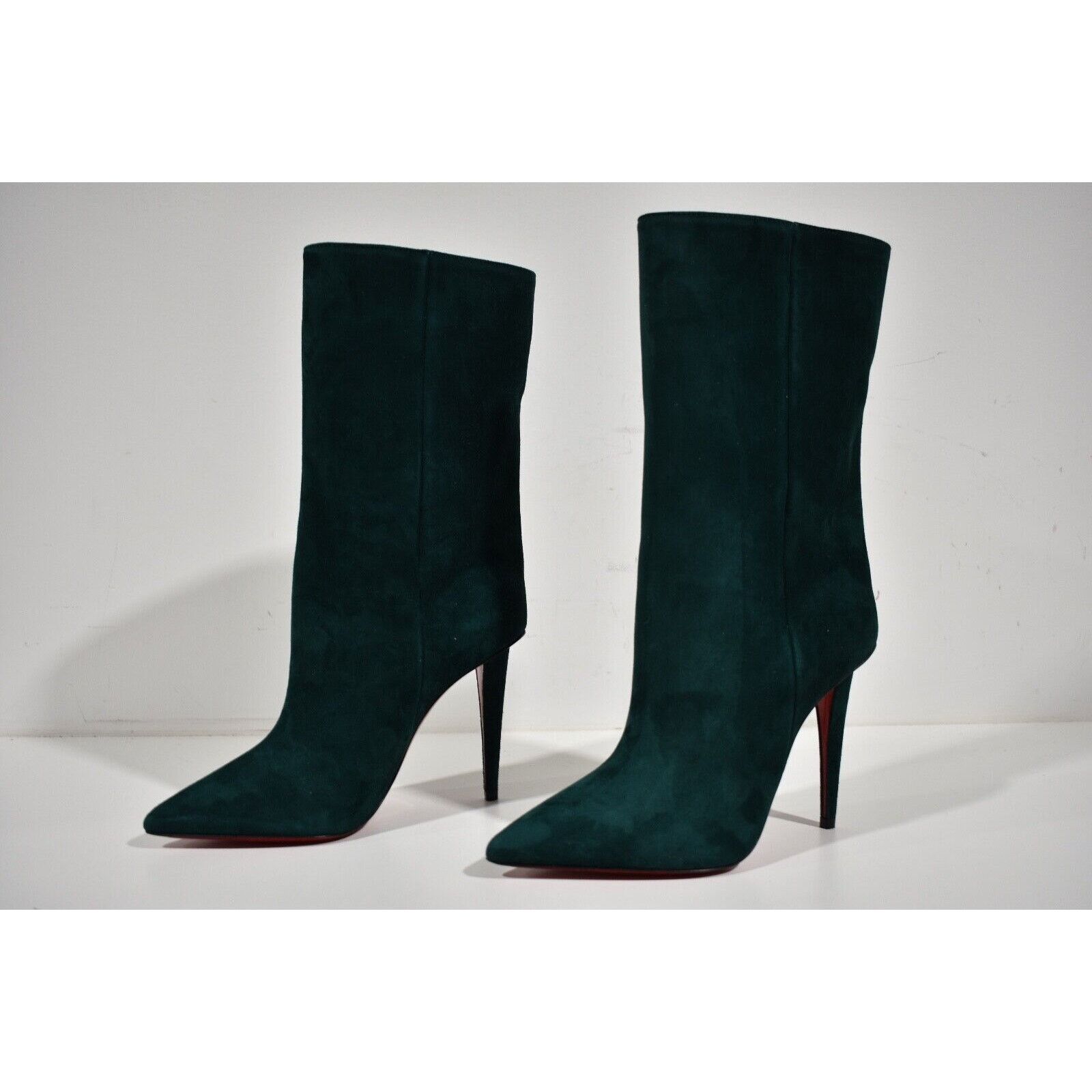 Christian Louboutin Christian Louboutin Astrilarge Booty 100 Vosges Green Suede Size US 5 / IT 35 - 10 Thumbnail
