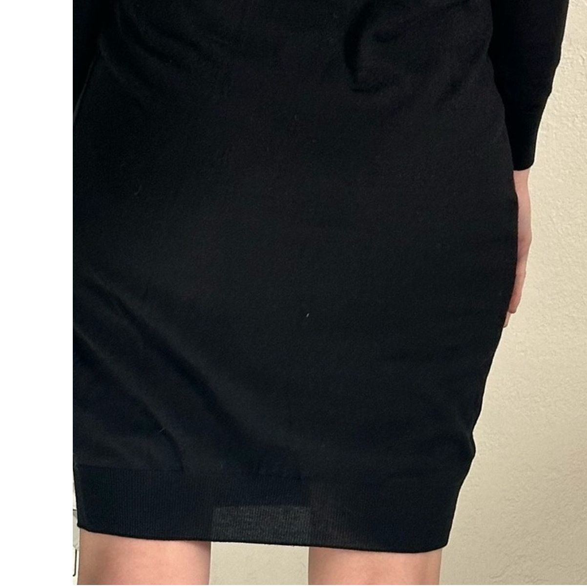 Lanvin Vtg Alber Elbaz Y2K Era Black Sweater Dress Wool Cash Silk Size XS / US 0-2 / IT 36-38 - 8 Thumbnail