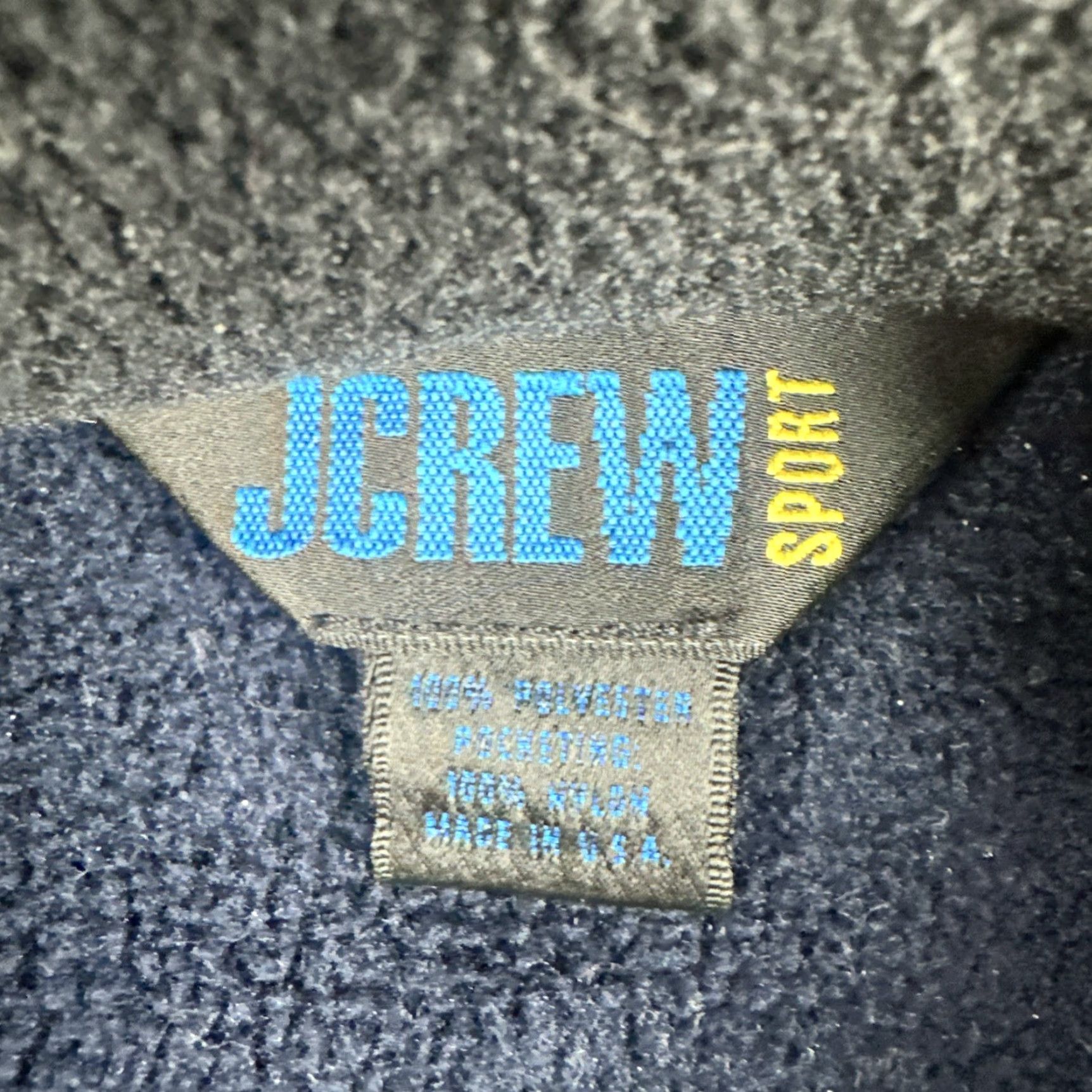 J.Crew VINTAGE J.CREW Sport Women L Blue 1/4 Zip Pullover Fleece Sweatshirt Crew Neck Zip Women Size L / US 10 / IT 46 - 6 Thumbnail