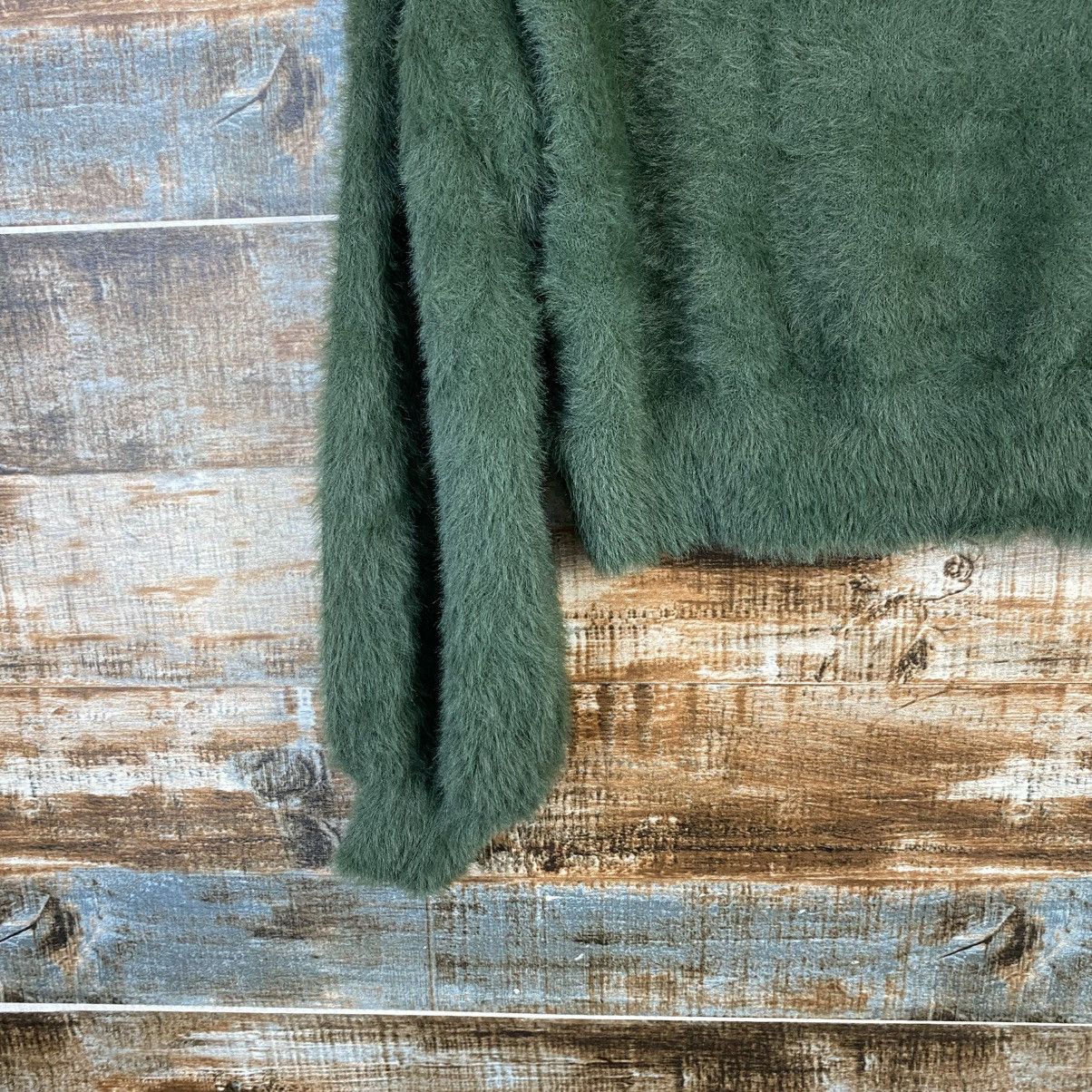 Homespun Knitwear × Japanese Brand DL Dazzlin Cardigan fur shaggy crop top Knitwear #C1113 Size XS / US 0-2 / IT 36-38 - 15 Thumbnail