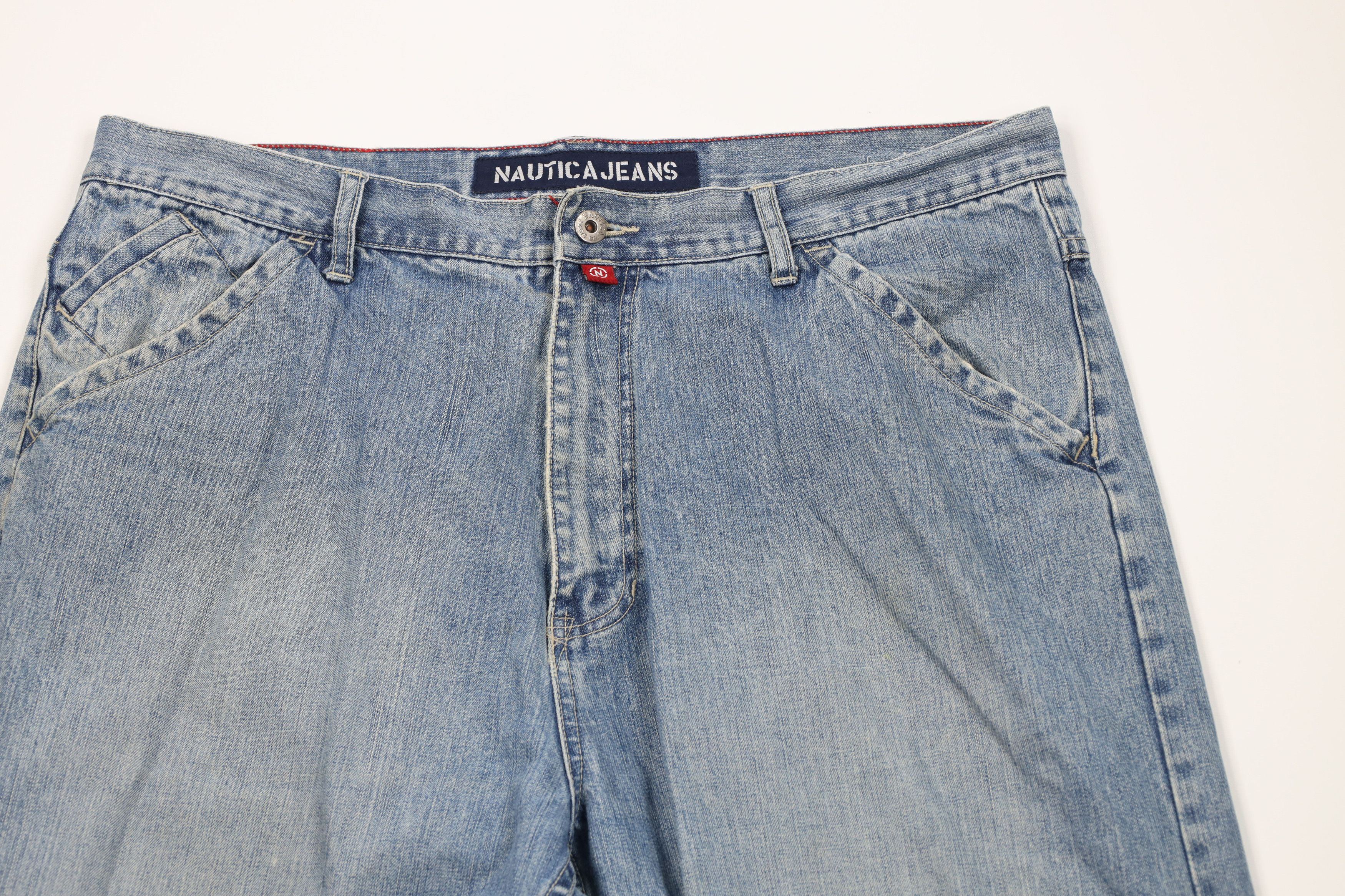 Nautica Vintage 90s Y2K Nautica Baggy Wide Leg Denim Jeans Blue Size US 38 / EU 54 - 2 Thumbnail