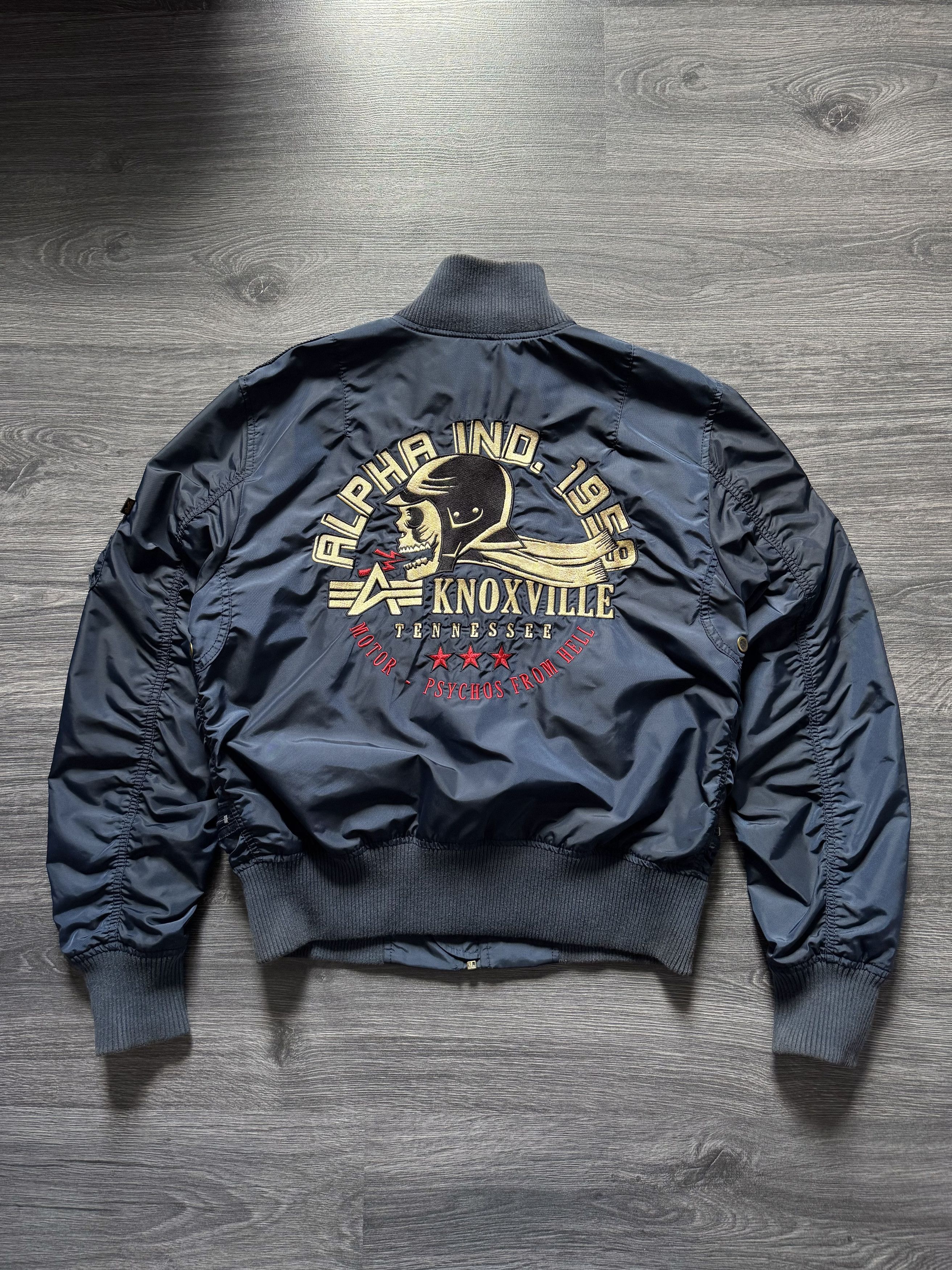 Vintage Alpha Industries Embroidery Logo Bomber Jacket RARE