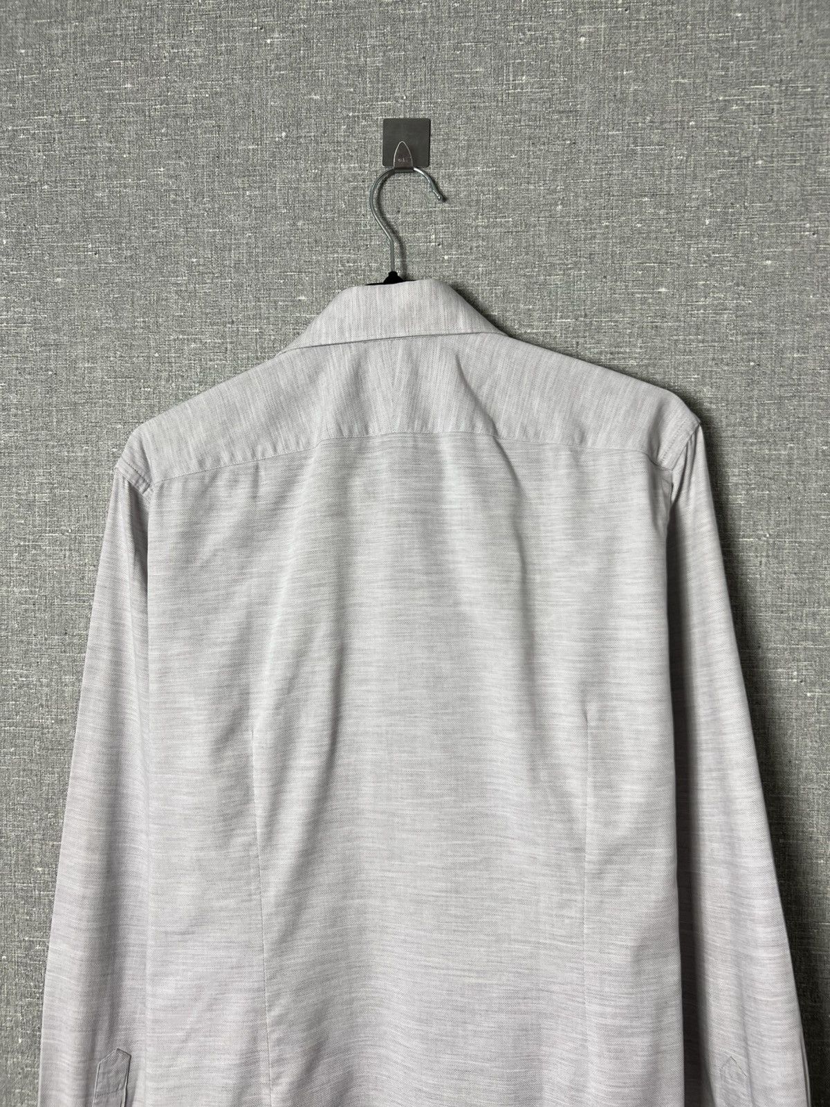 Suitsupply Suitsupply Egyptian Cotton Button Shirt Light Grey Slim Fit Size US M / EU 48-50 / 2 - 12 Thumbnail