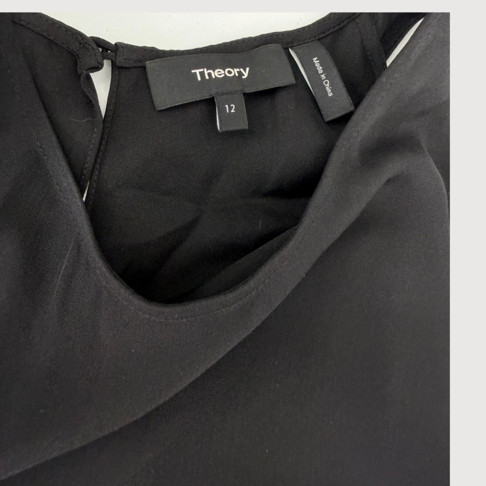 Theory Theory Silk Maxi Tank Dress Black Size 12 Size XL / US 12-14 / IT 48-50 - 4 Thumbnail