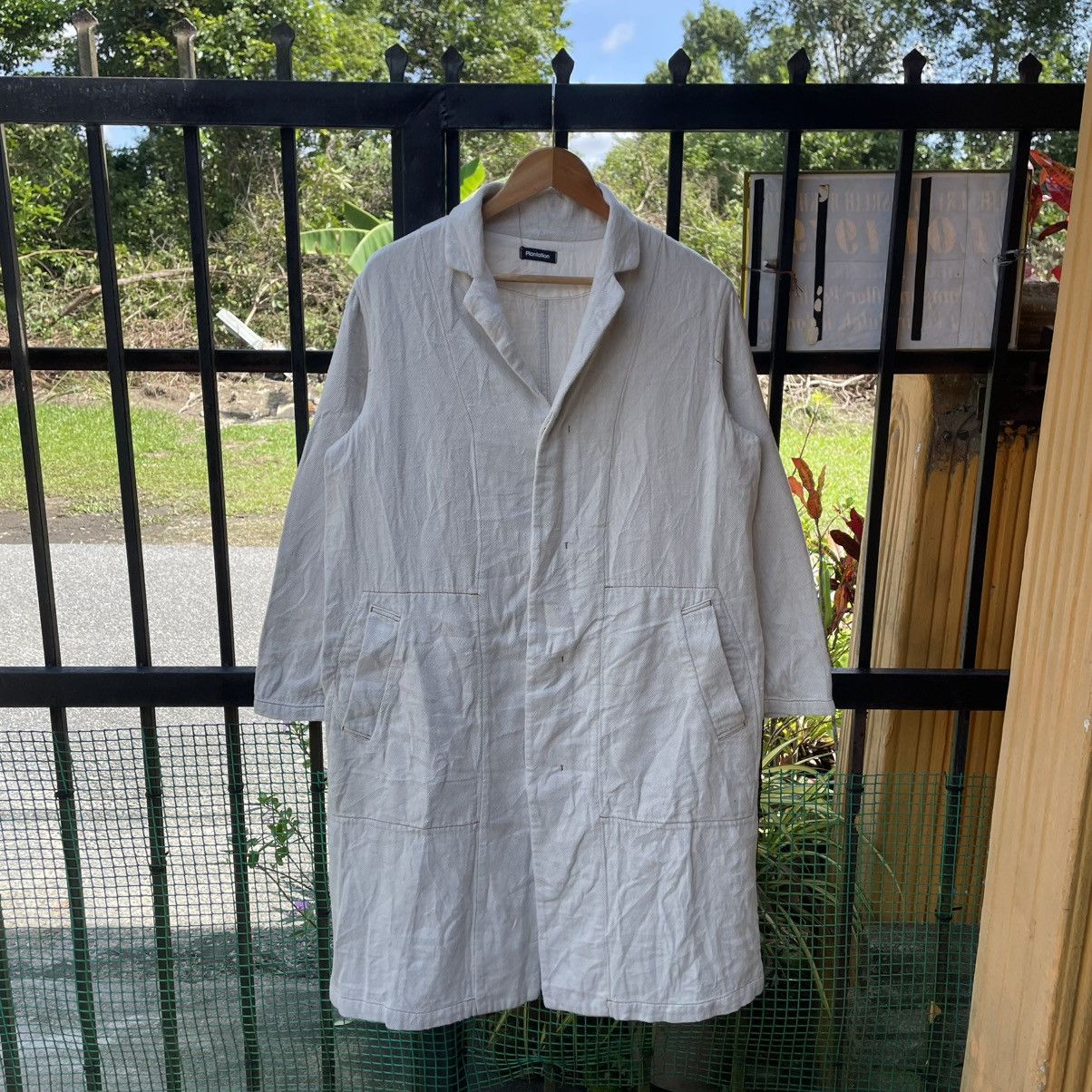 Issey Miyake 🔥🇯🇵Plantation By Issey Miyake Half Button Long Coat Jacket Size US M / EU 48-50 / 2 - 1 Thumbnail