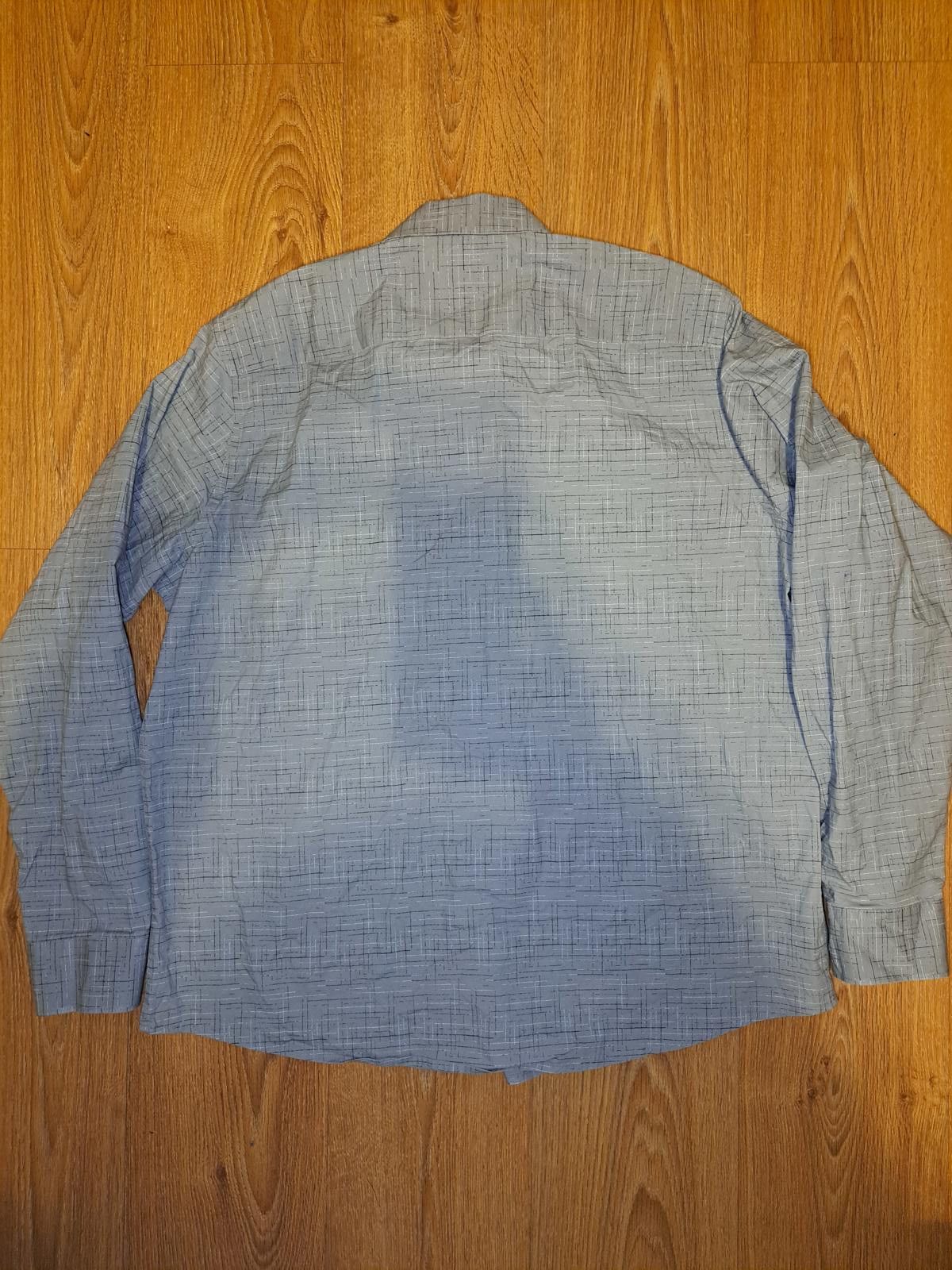 Ike Behar Ike Behar Dress Shirt Mens XL Gray Cotton Abstract Pattern Size 44R - 7 Thumbnail