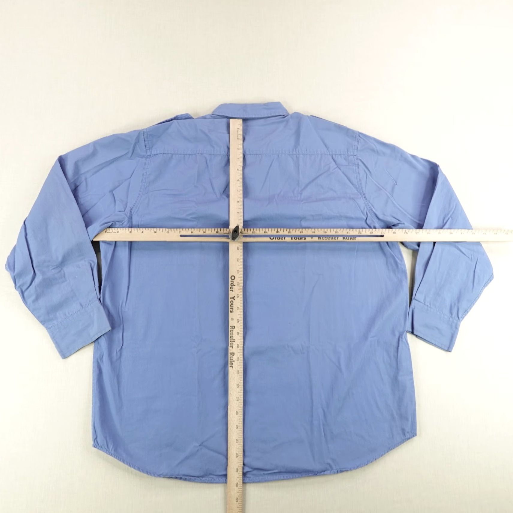Vintage VINTAGE L.L. Bean Button-Up Shirt Mens Large Blue Long Sleeve Utility Work 90s Outdoor Size US L / EU 52-54 / 3 - 7 Thumbnail