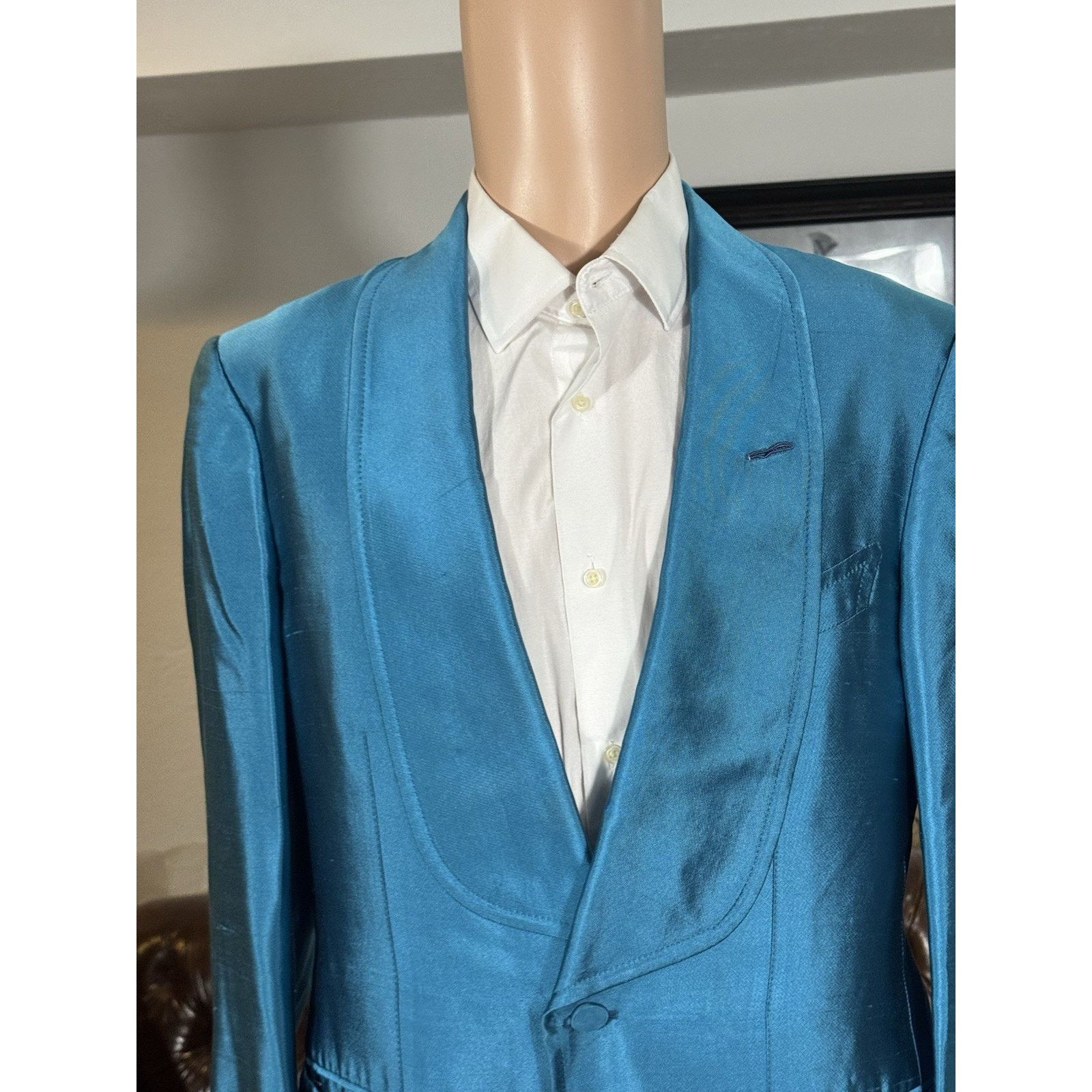 Tom Ford Tom Ford Turqouise Tuxedo Dinner Jacket 48R 38R 32x32 Pants Size 38R - 9 Thumbnail