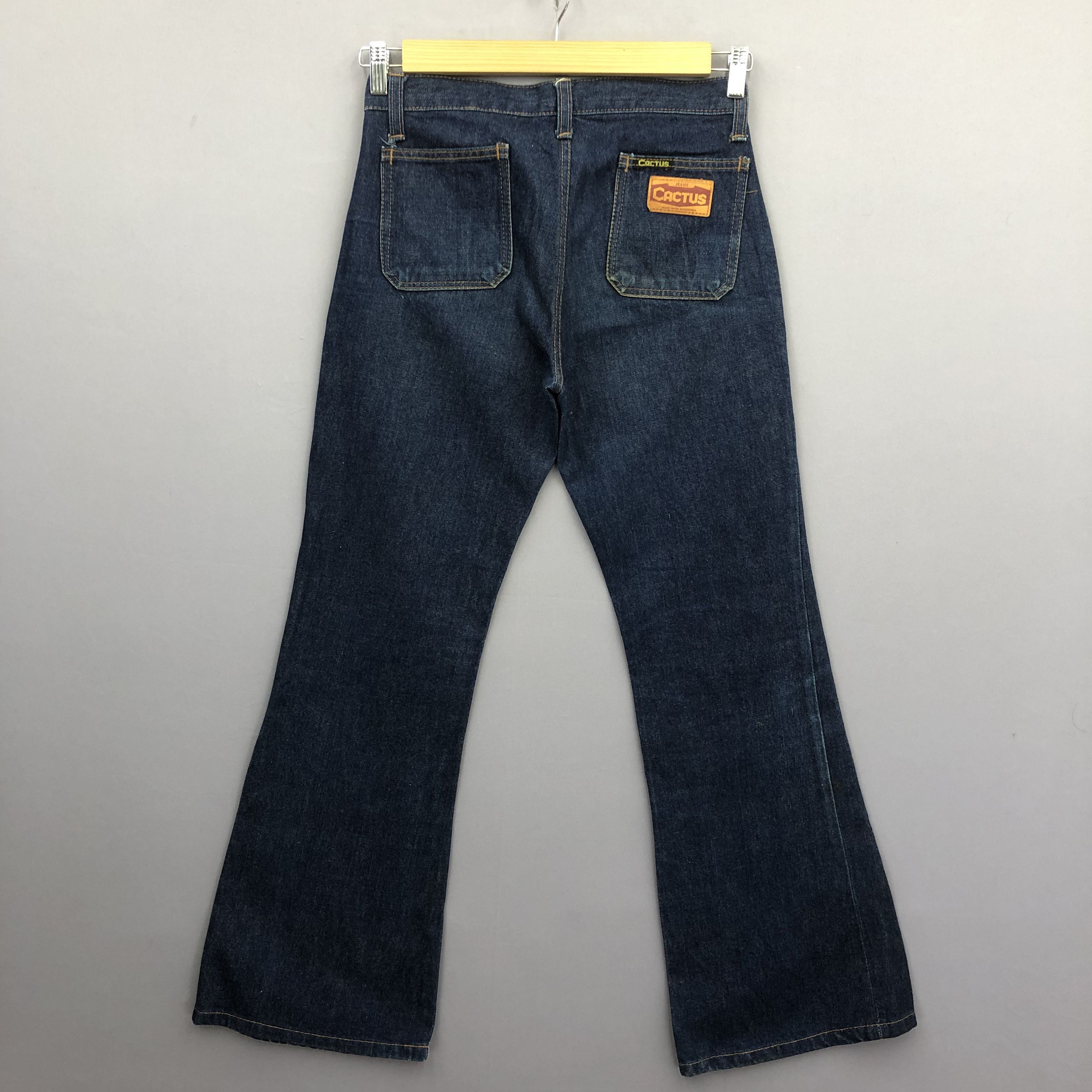 Japanese Brand Vintage 70s Cactus Flare Bush Pants Jeans Wide Leg Denim Size US 30 / EU 46 - 2 Thumbnail