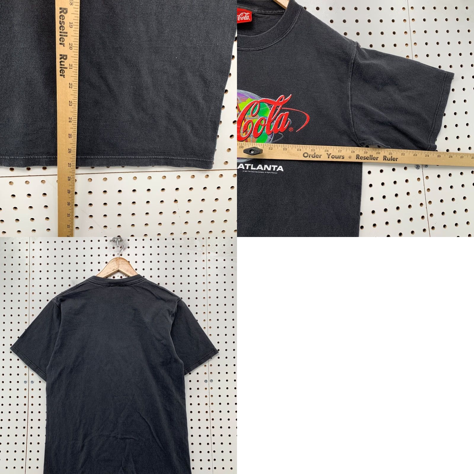 Vintage Vintage Coca-Cola T Shirt Mens M 90s World Of Atlanta 1997 Black Cotton Crew Neck Short Sleeve Size US M / EU 48-50 / 2 - 9 Thumbnail
