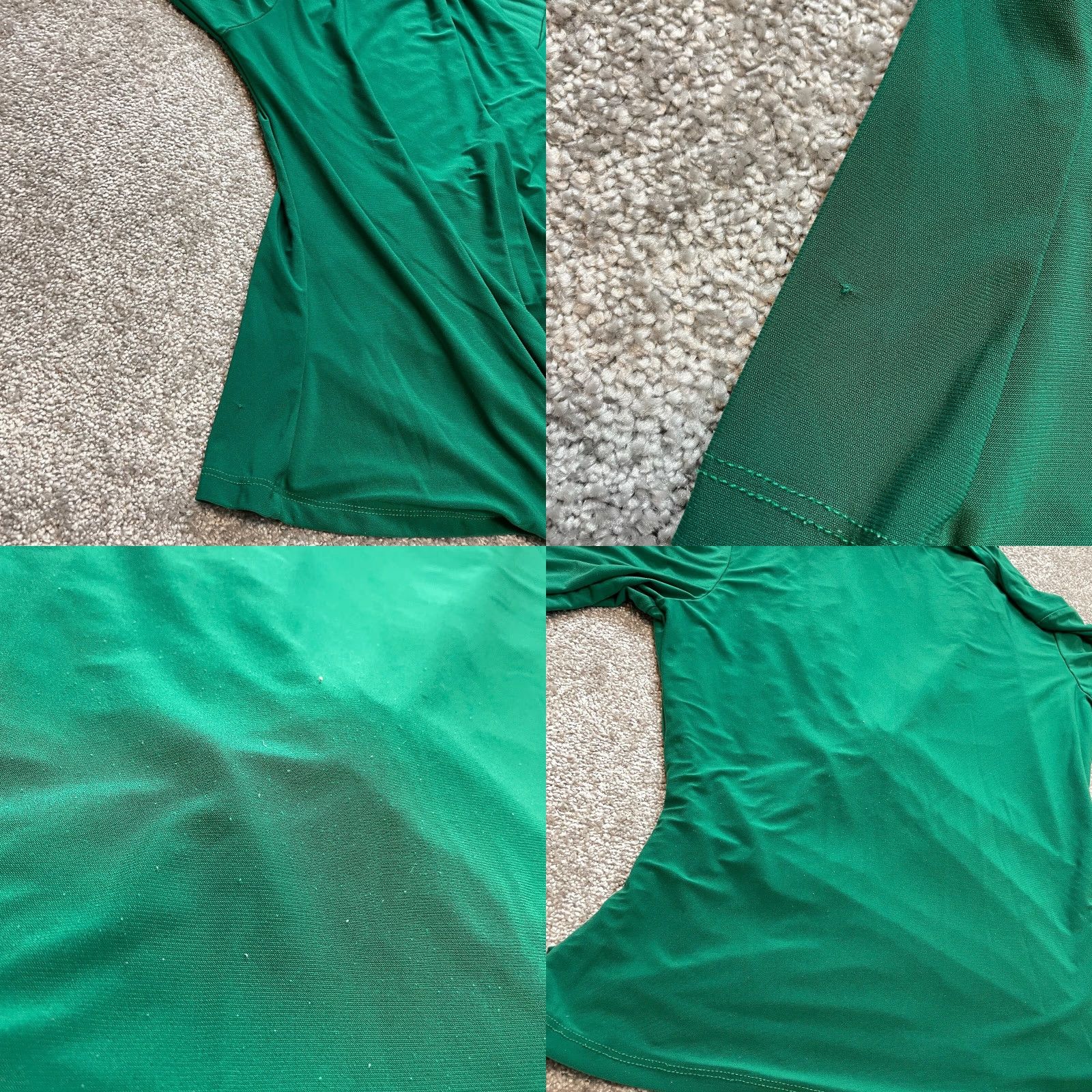 Vintage Ellen & Company Blouse Shirt Womens Medium Green Wrap Stretch Long Sleeve Top Size M / US 6-8 / IT 42-44 - 8 Thumbnail