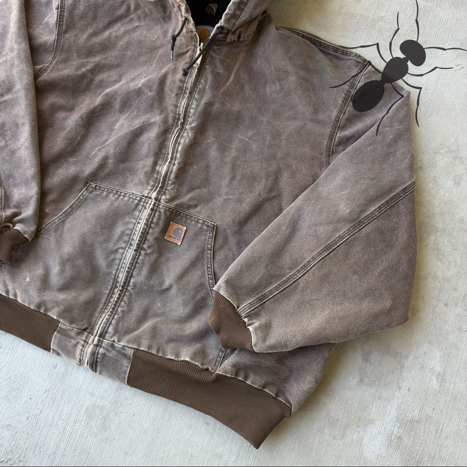 Carhartt × Vintage Carhartt J25 CHT brown hooded work wear jacket Size US XXL / EU 58 / 5 - 4 Thumbnail