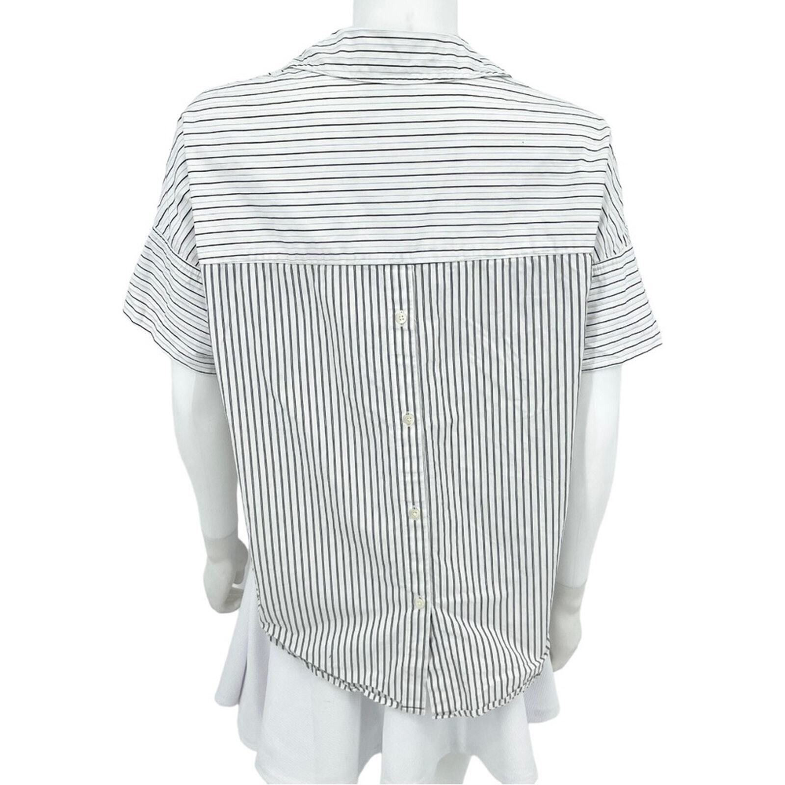 Madewell Madewell XS Blouse Button Down Back Striped Black & White Size XS / US 0-2 / IT 36-38 - 3 Thumbnail