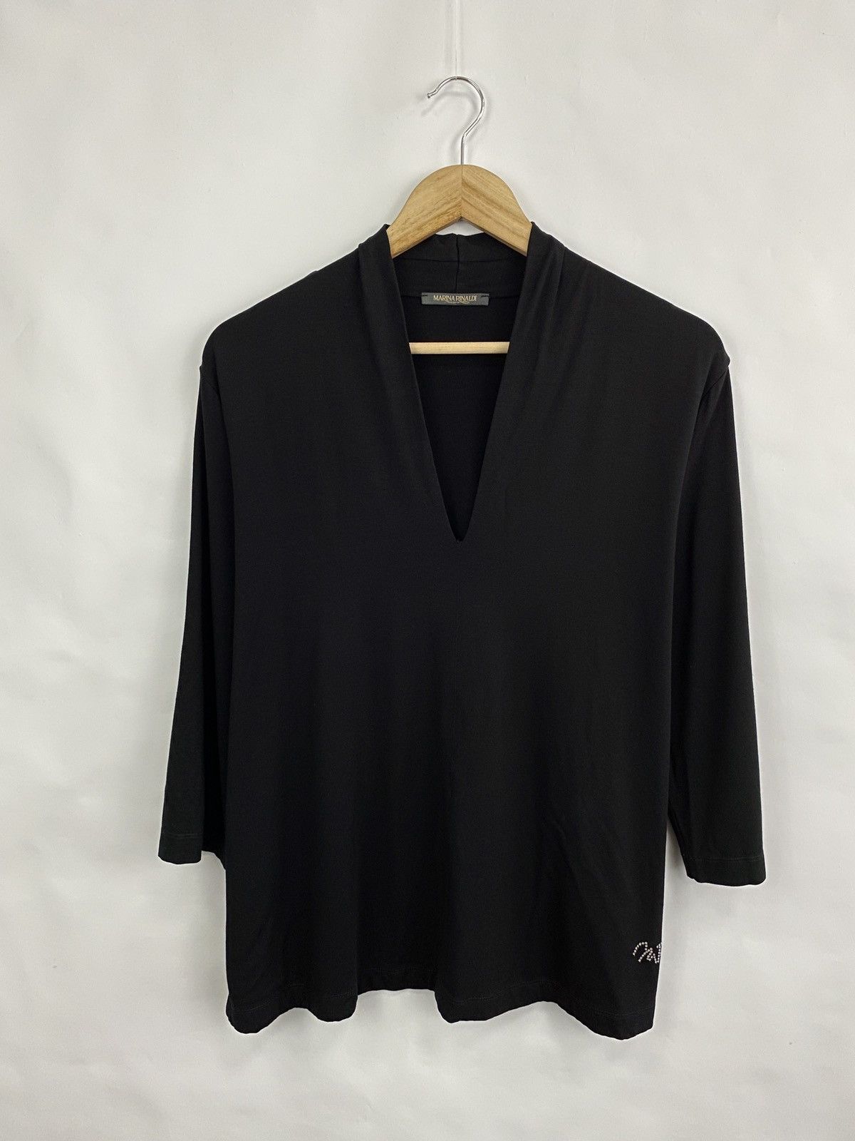 Designer 🇮🇹 Marina Rinaldi Blouse Retro Size L / US 10 / IT 46 - 2 Thumbnail