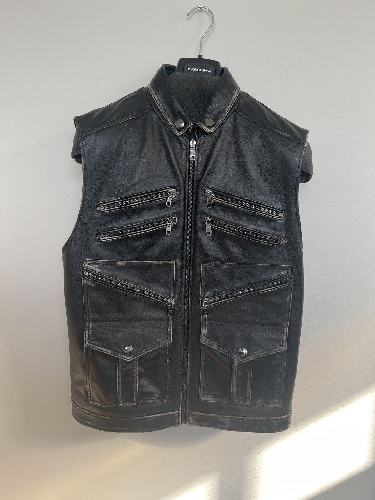 Dolce & Gabbana Dolce & Gabbana rare motorcycle leather vest Size US L / EU 52-54 / 3 - 7 Thumbnail
