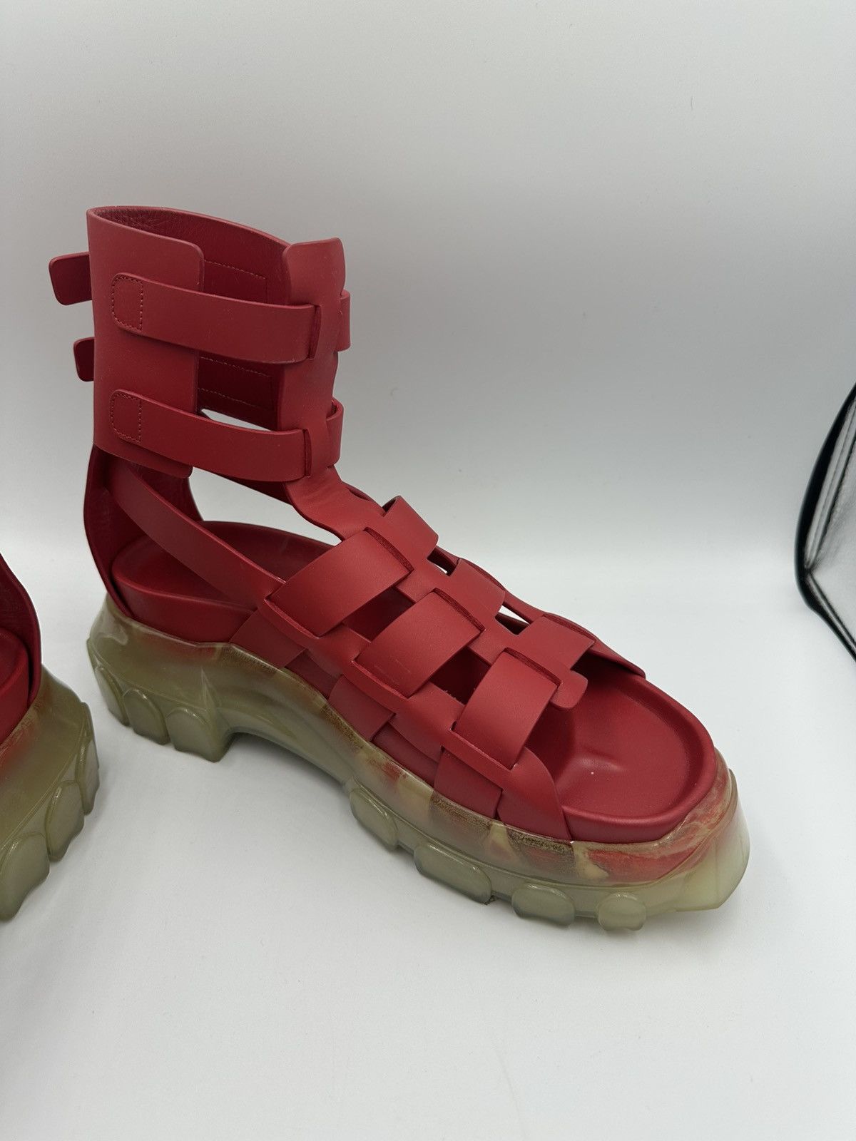 Rick Owens Rick Owens Red with Transparent Sole Size US 10.5 / EU 43-44 - 4 Thumbnail