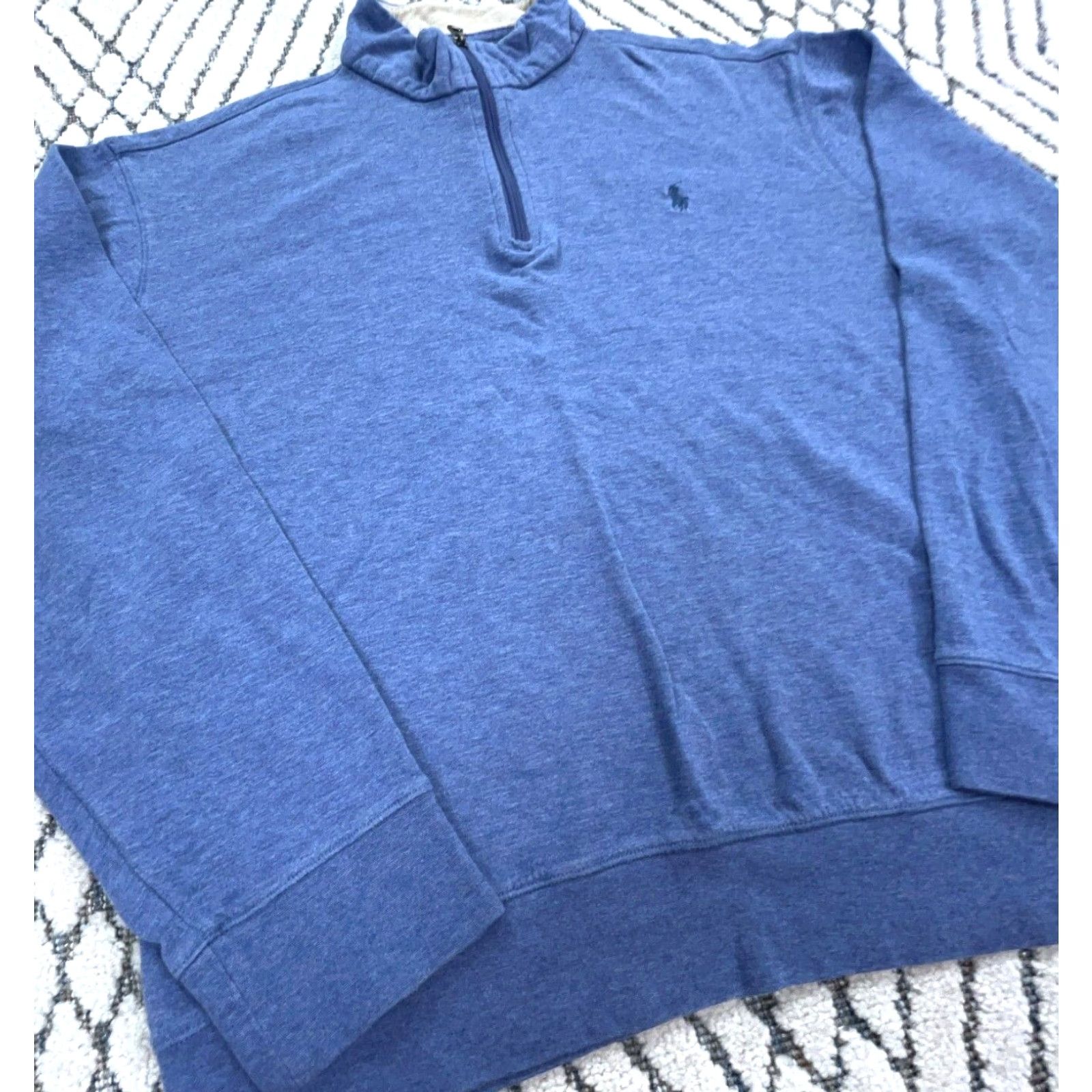 Polo Ralph Lauren Polo Ralph Lauren Sweater Shirt Mens Large Blue 1/4 Zip Knit Pullover Classic Preppy Modern Size US L / EU 52-54 / 3 - 4 Thumbnail