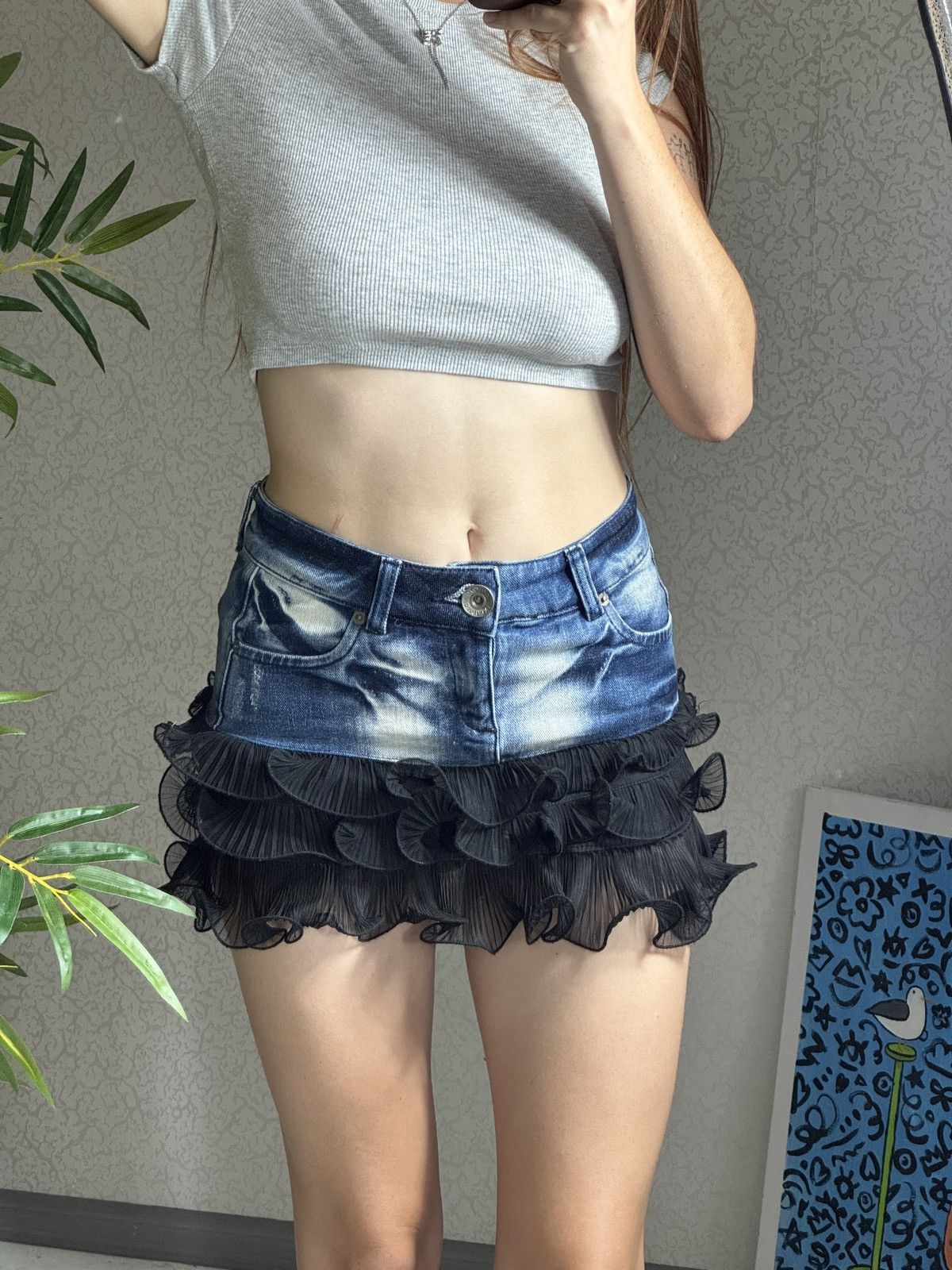 Other VINTAGE KIKIRIKI RUSHES MINI SKIRT Size 28" / US 6 / IT 42 - 4 Thumbnail