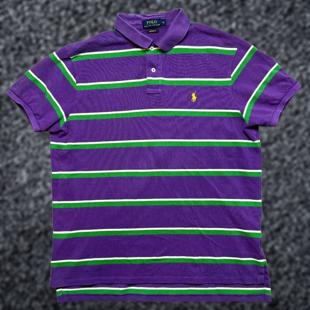 Polo Ralph Lauren Polo Ralph Lauren Polo shirt Mens XL Wimbledon Style Multicolor Striped Polo Shirt Size US XL / EU 56 / 4 - 1 Thumbnail