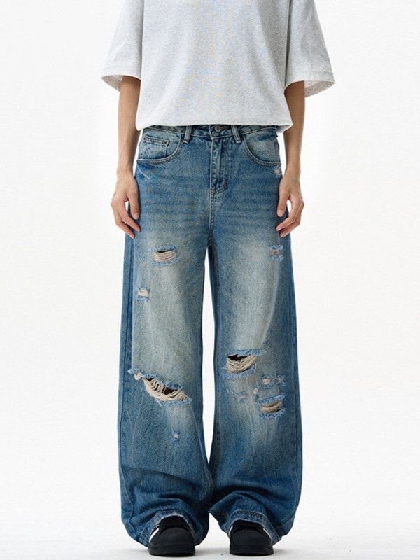 Vintage Retro high street washed ripped jeans Size US 32 / EU 48 - 1 Thumbnail