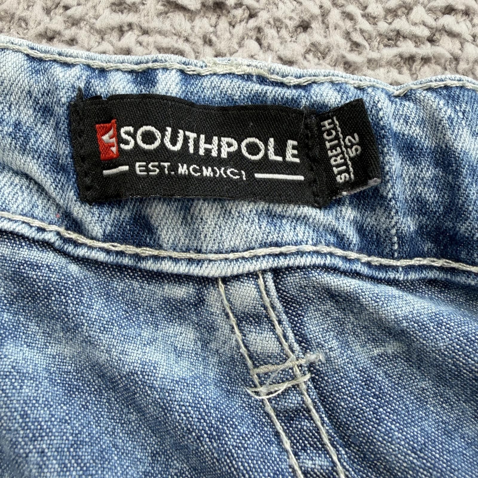 Southpole Southpole Acid Wash Denim Jeans Mens 42 Blue Marble Wash Size US 44 / EU 60 - 5 Thumbnail
