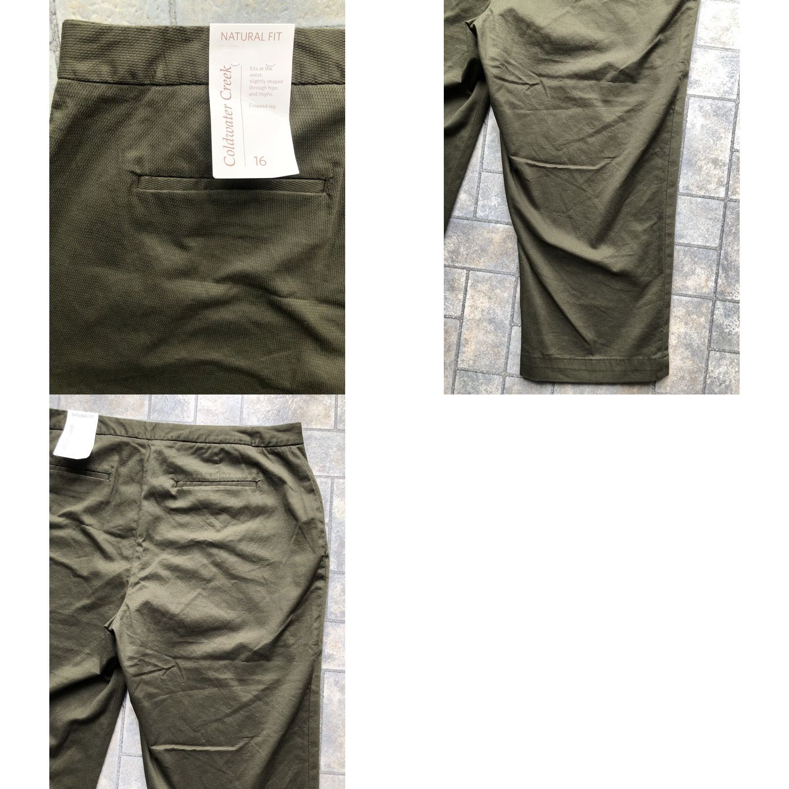 Coldwater Creek Coldwater Creek Pants Women's 16 Green Cropped Pique Natural Fit NWT Casual Business Formal Travel Size 38" / US 16 / IT 52 - 9 Thumbnail