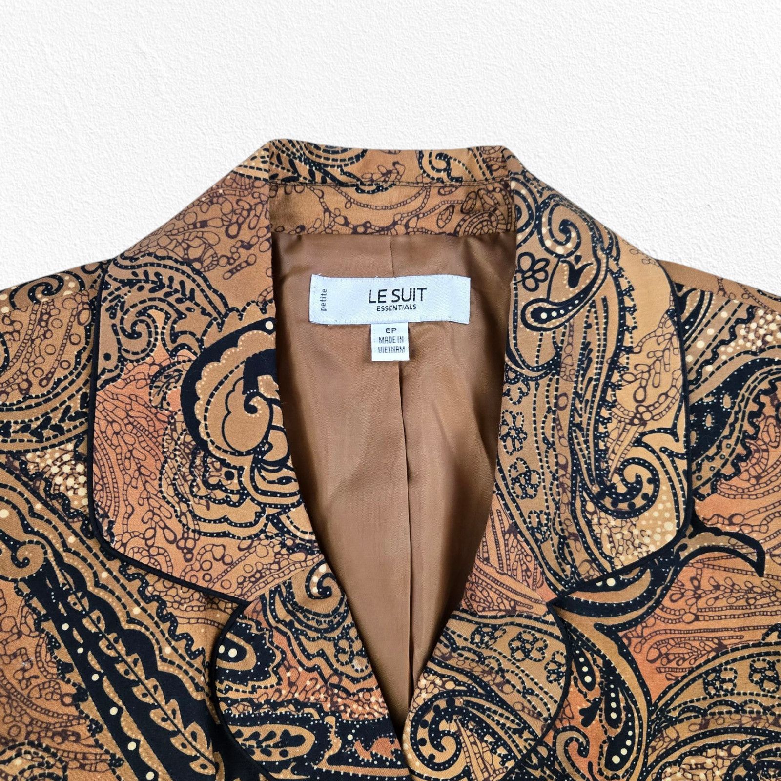 Other Y2K Brown Black Paisley Blazer Jacket Size 6 Petite Size M / US 6-8 / IT 42-44 - 3 Thumbnail