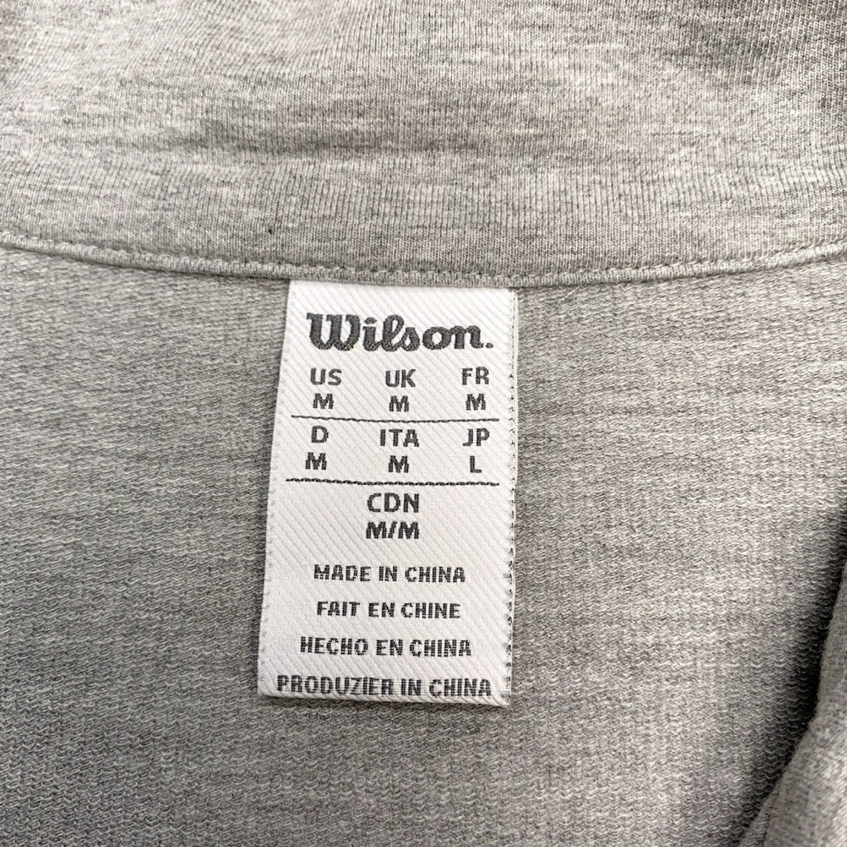Wilson Wilson Jacket Mens Regular Size M Gray Full Zip Activewear Winter Sports Short Sleeve Long Sleeve Cotton Blend Size US M / EU 48-50 / 2 - 5 Thumbnail