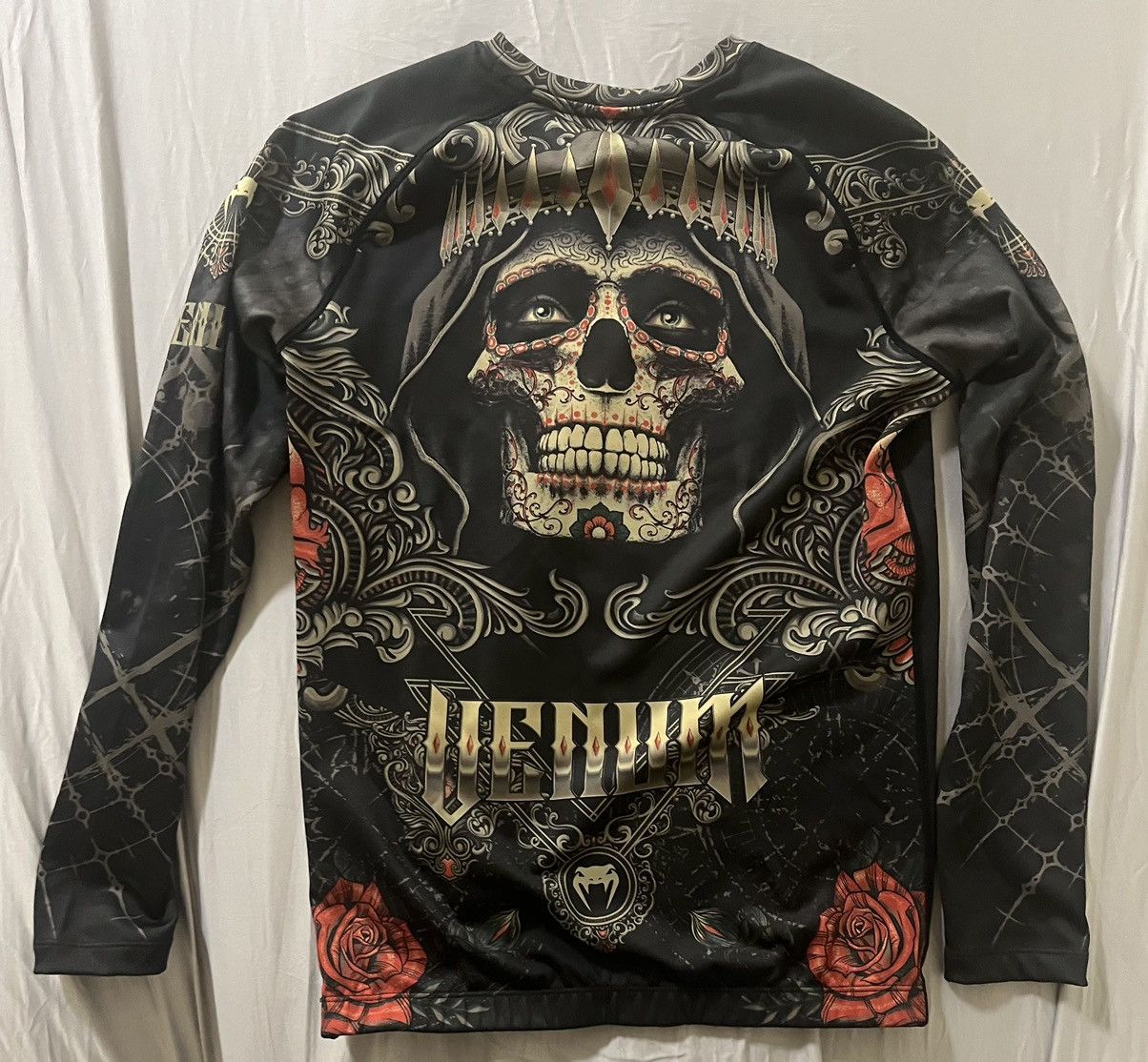 Nike × Under Armour Venum Santa Muerte 5.0 Men’s Long Sleeve Rashguard Size US L / EU 52-54 / 3 - 4 Thumbnail